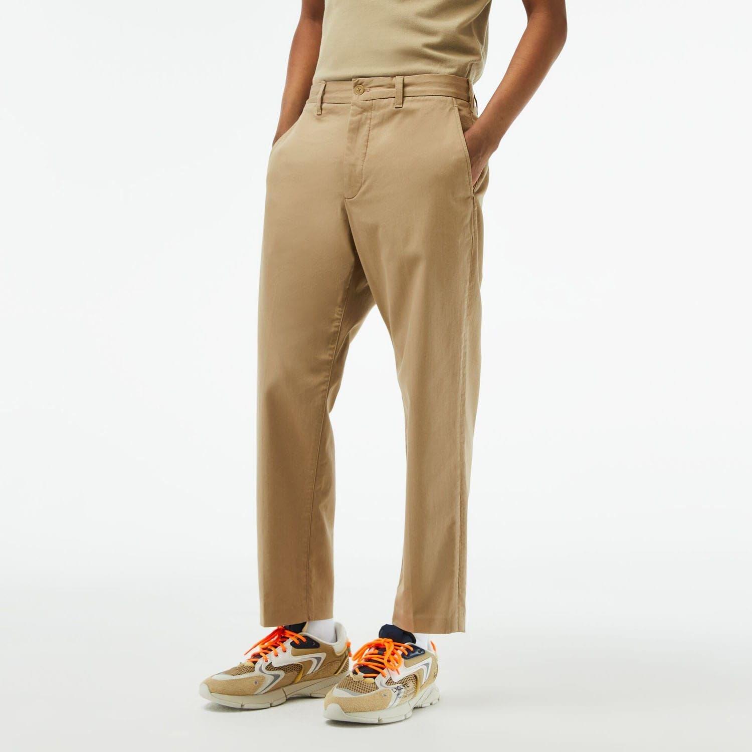 Brown - Lacoste - Skinny Fit Stretch Cotton Chinos - 1