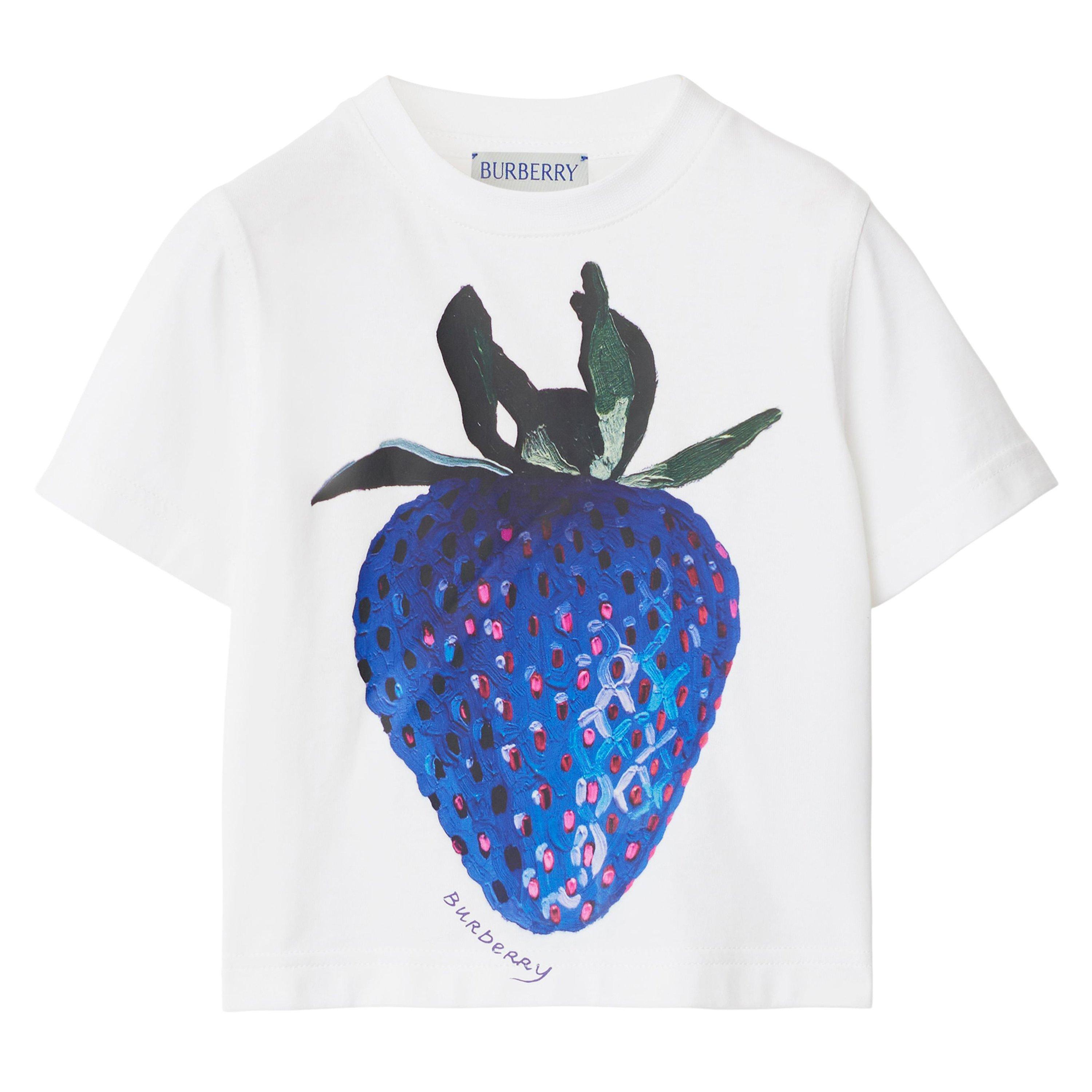 【関税込み】Burberry ホワイト Crystal Strawberry Tシャツ BURBERRY | Strawberry T-Shirt | Women | White | Flannels