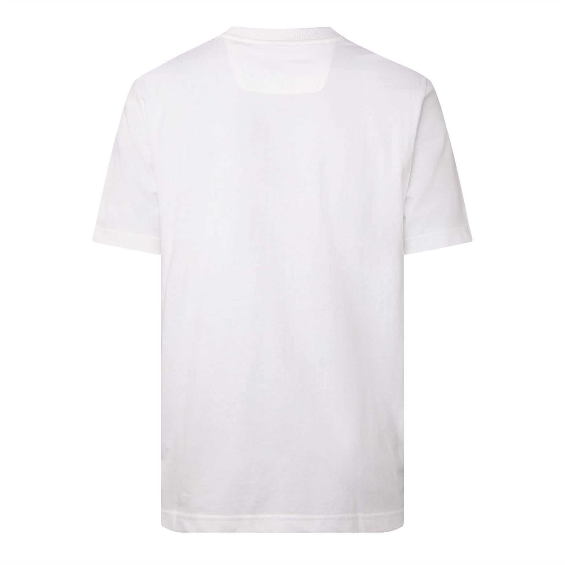 White - Boss - Cotton Jersey T-Shirt with Fineline Artwork - 2