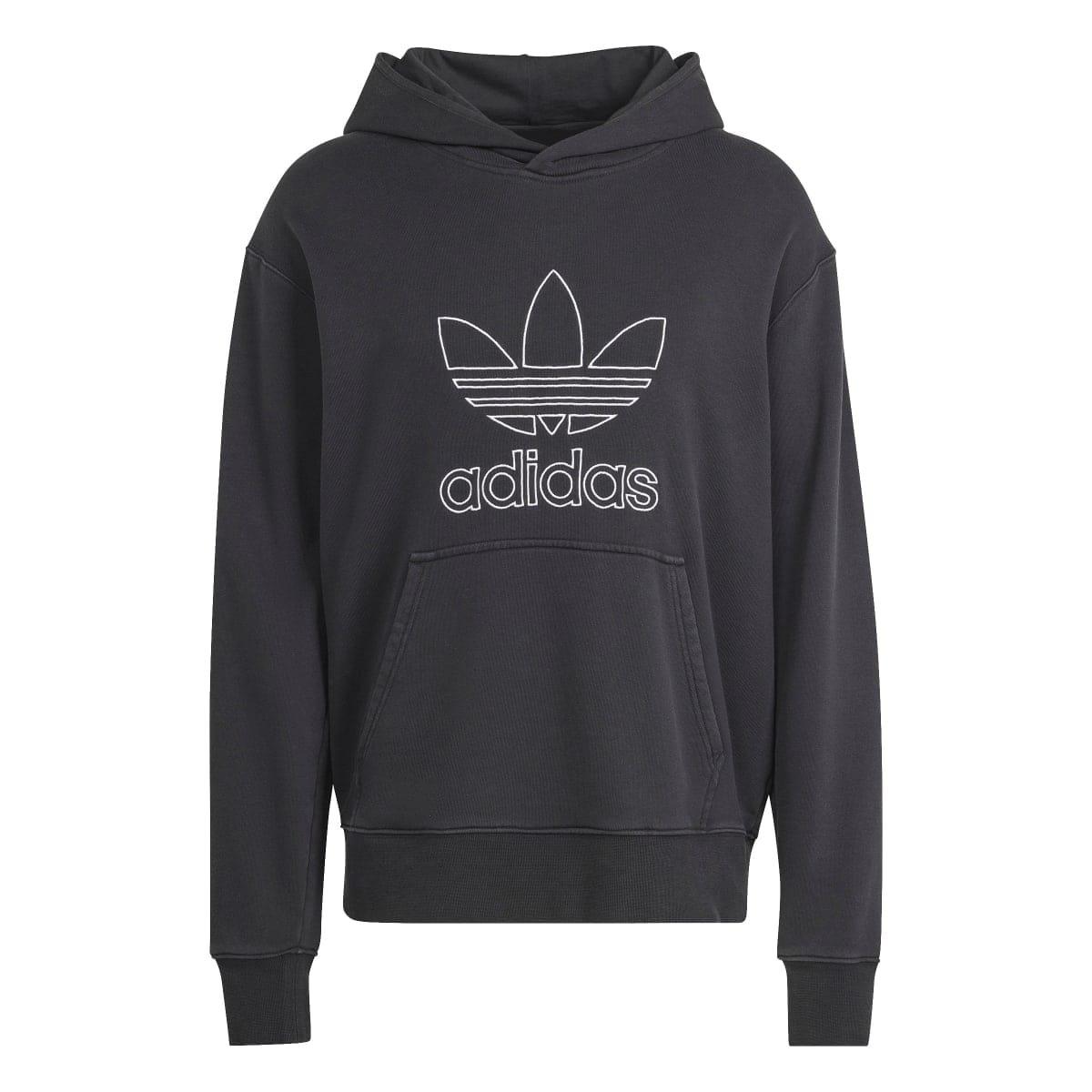 Black - adidas Originals - Adicolor Outline Trefoil Hoodie - 2