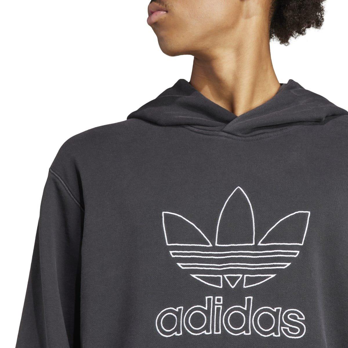 Black - adidas Originals - Adicolor Outline Trefoil Hoodie - 7