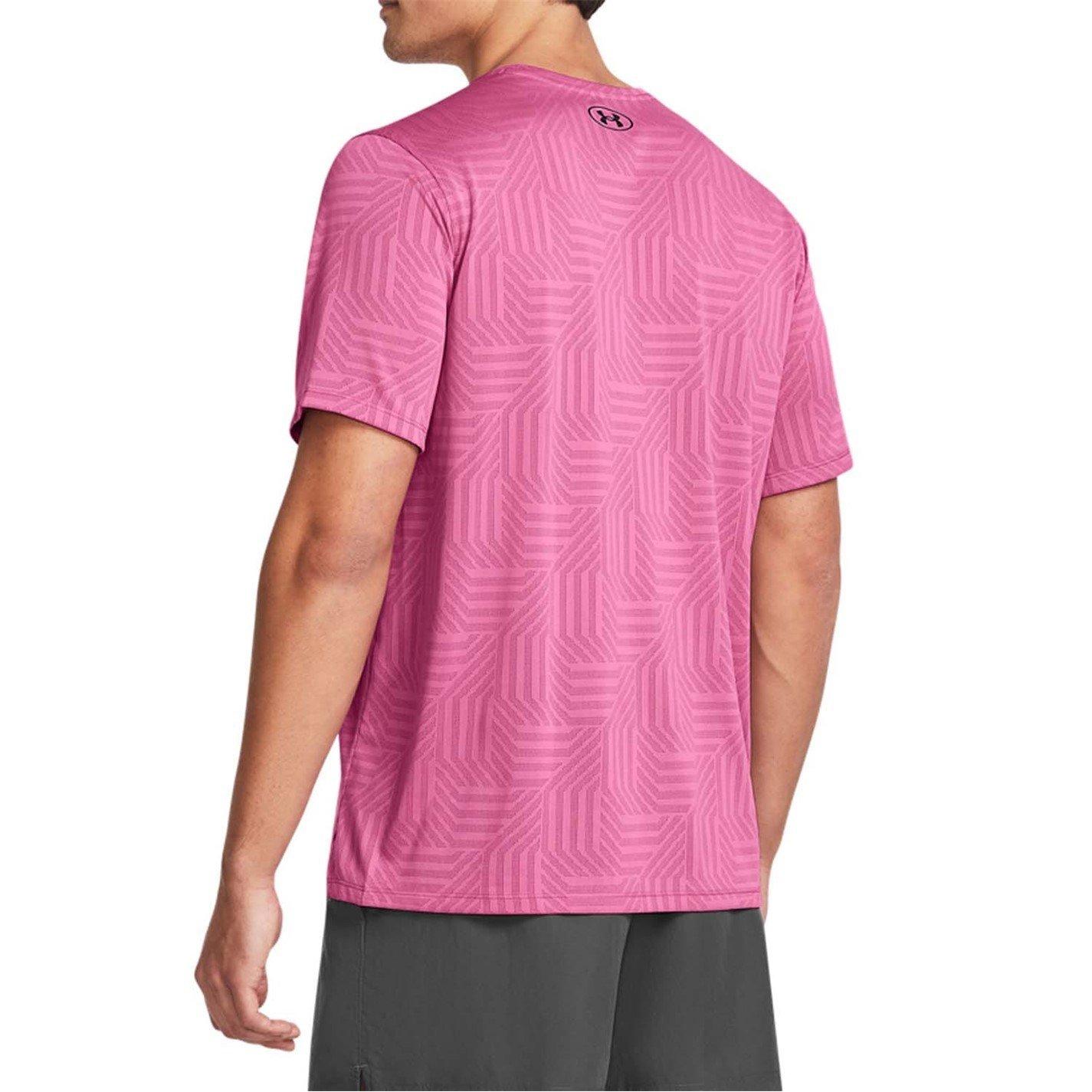 Pink - Under Armour - Tech Vent Geotessa Short Sleeve T-Shirt - 2