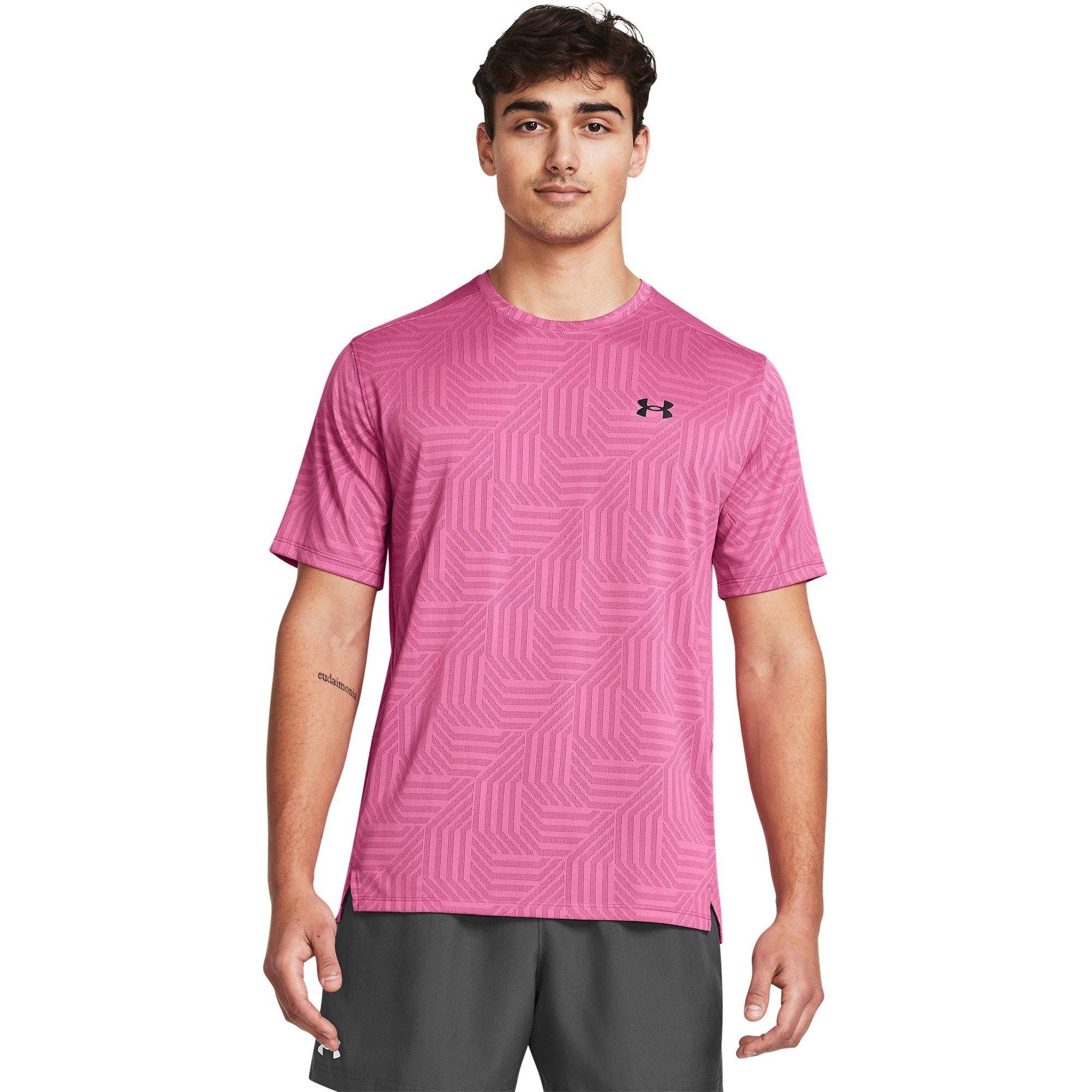 Pink - Under Armour - Tech Vent Geotessa Short Sleeve T-Shirt - 3