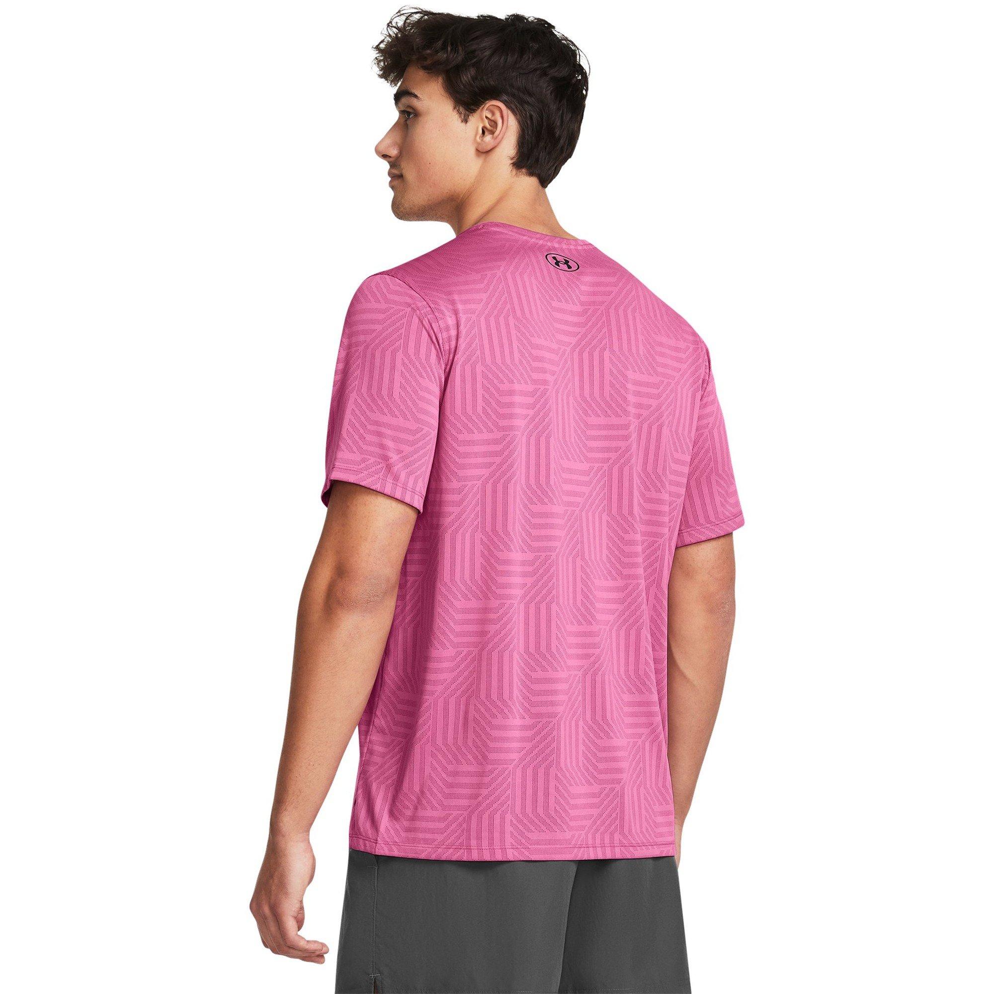 Pink - Under Armour - Tech Vent Geotessa Short Sleeve T-Shirt - 4