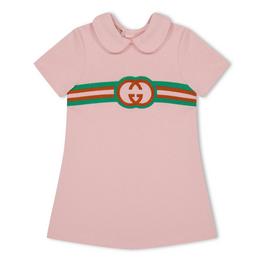 Gucci Baby Cotton Jersey Dress With Embroidery