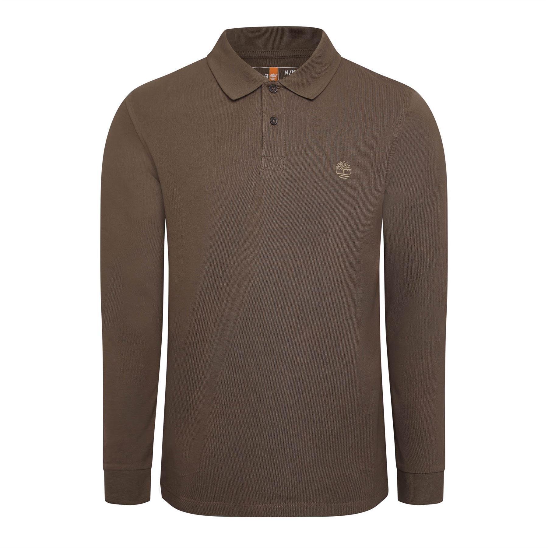 Green - Timberland - Millers River Long Sleeve Polo Shirt - 1