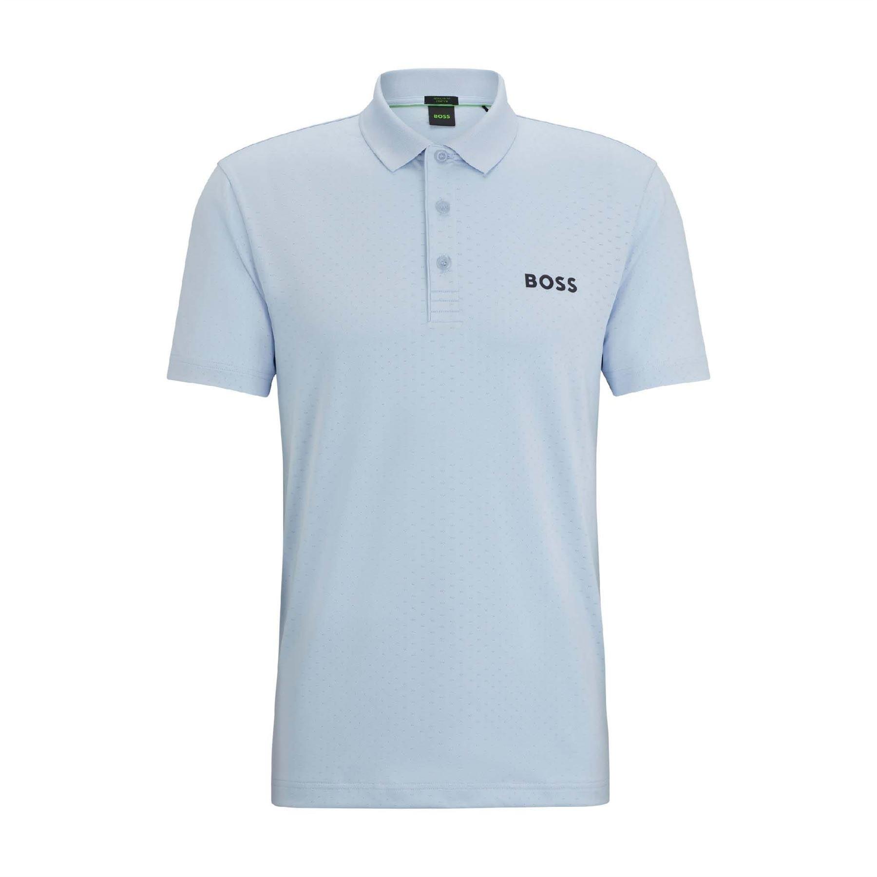 Purple - Boss - Paddytech Contrast Logo Polo Shirt - 1