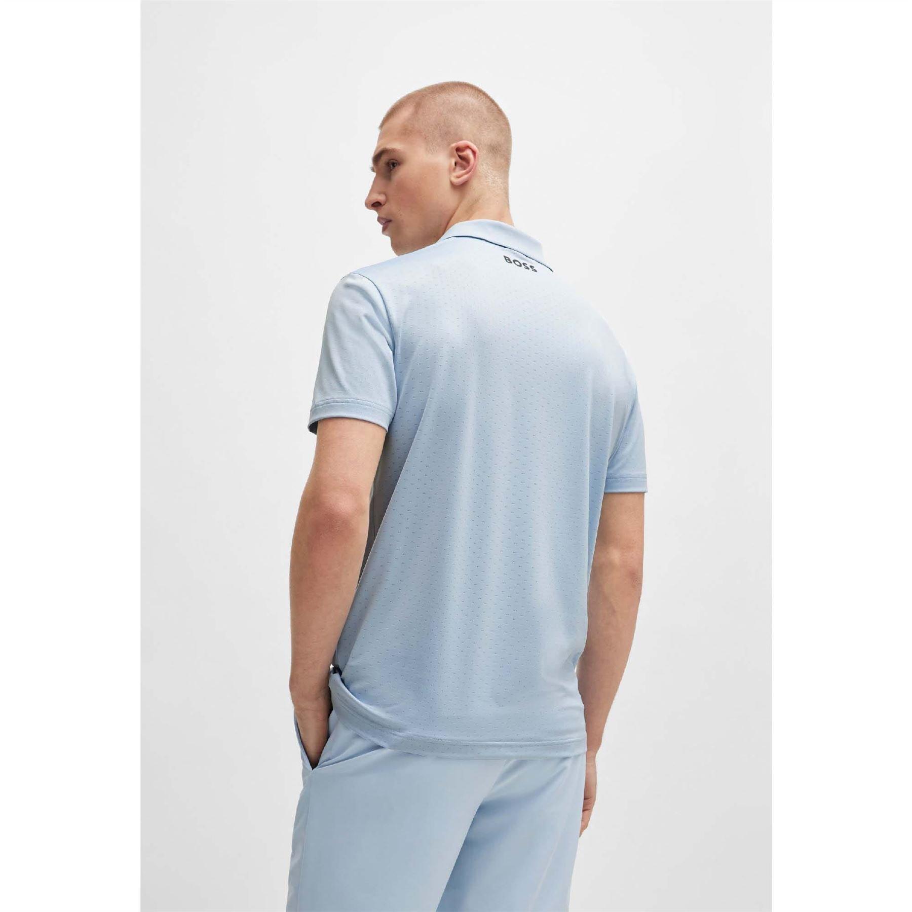 Purple - Boss - Paddytech Contrast Logo Polo Shirt - 5