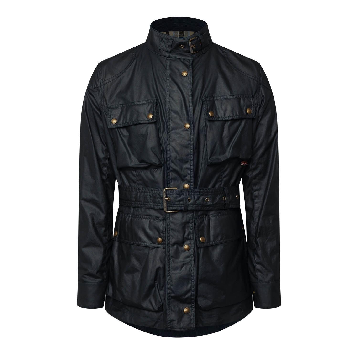 Belstaff Women's Navy Waxed Cotton Trialmaster Jacket - 18