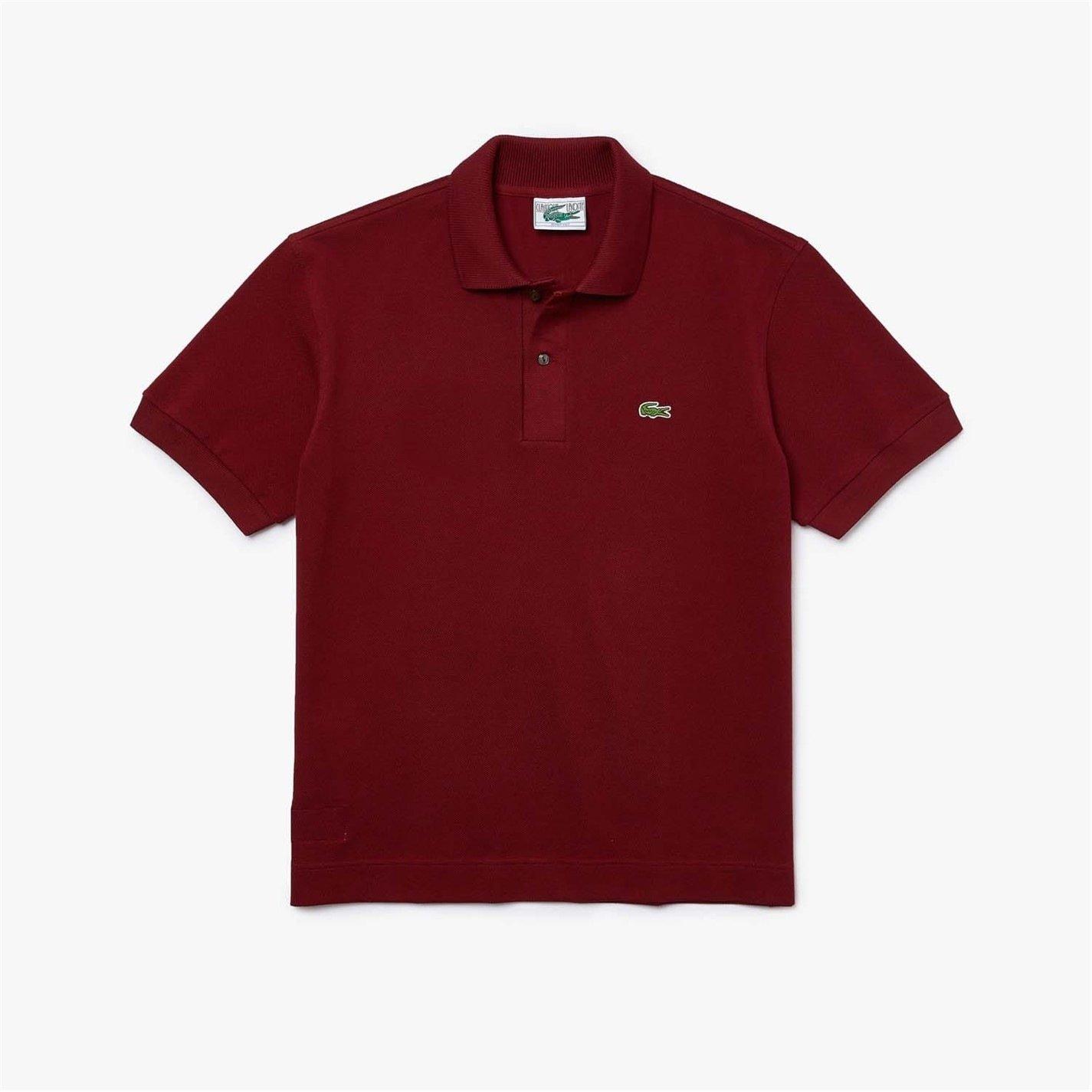 Red - Lacoste - Classic Fit Heavy Cotton Piqu¿ L.12.21 Polo Shirt - 1