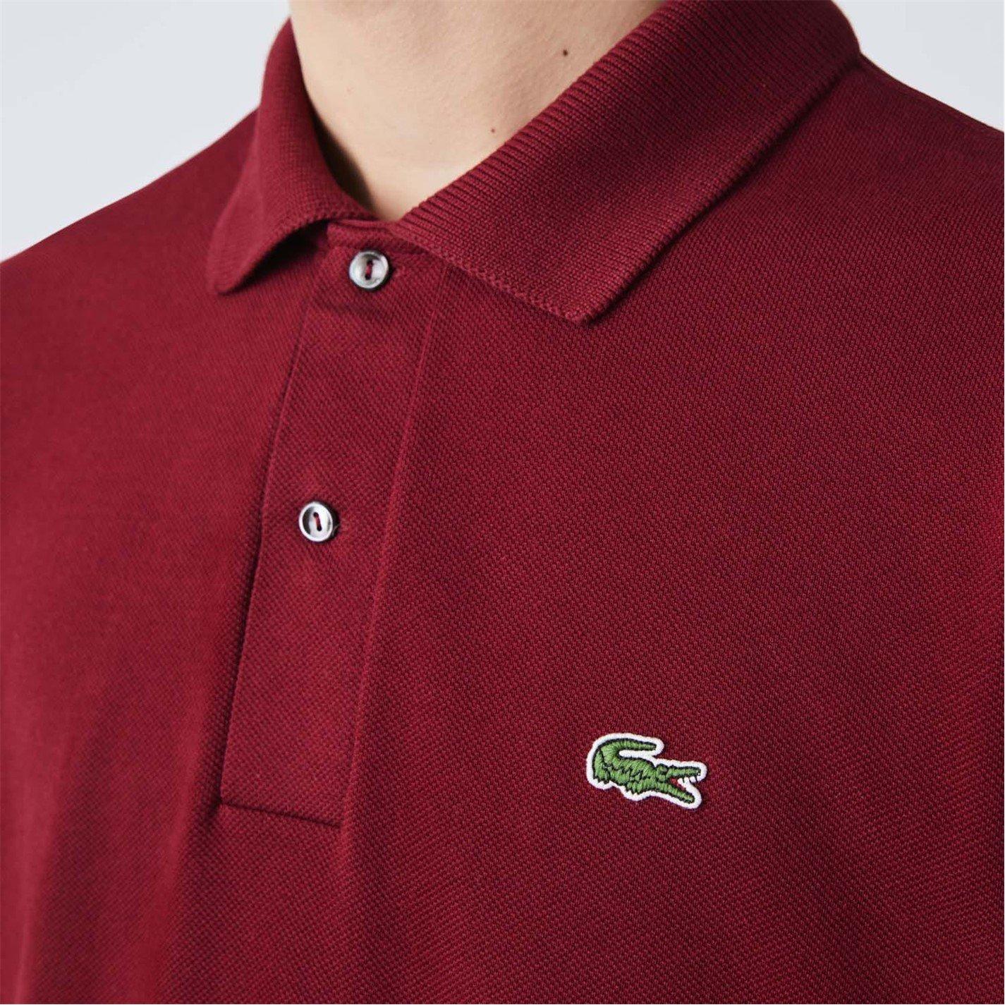 Red - Lacoste - Classic Fit Heavy Cotton Piqu¿ L.12.21 Polo Shirt - 3