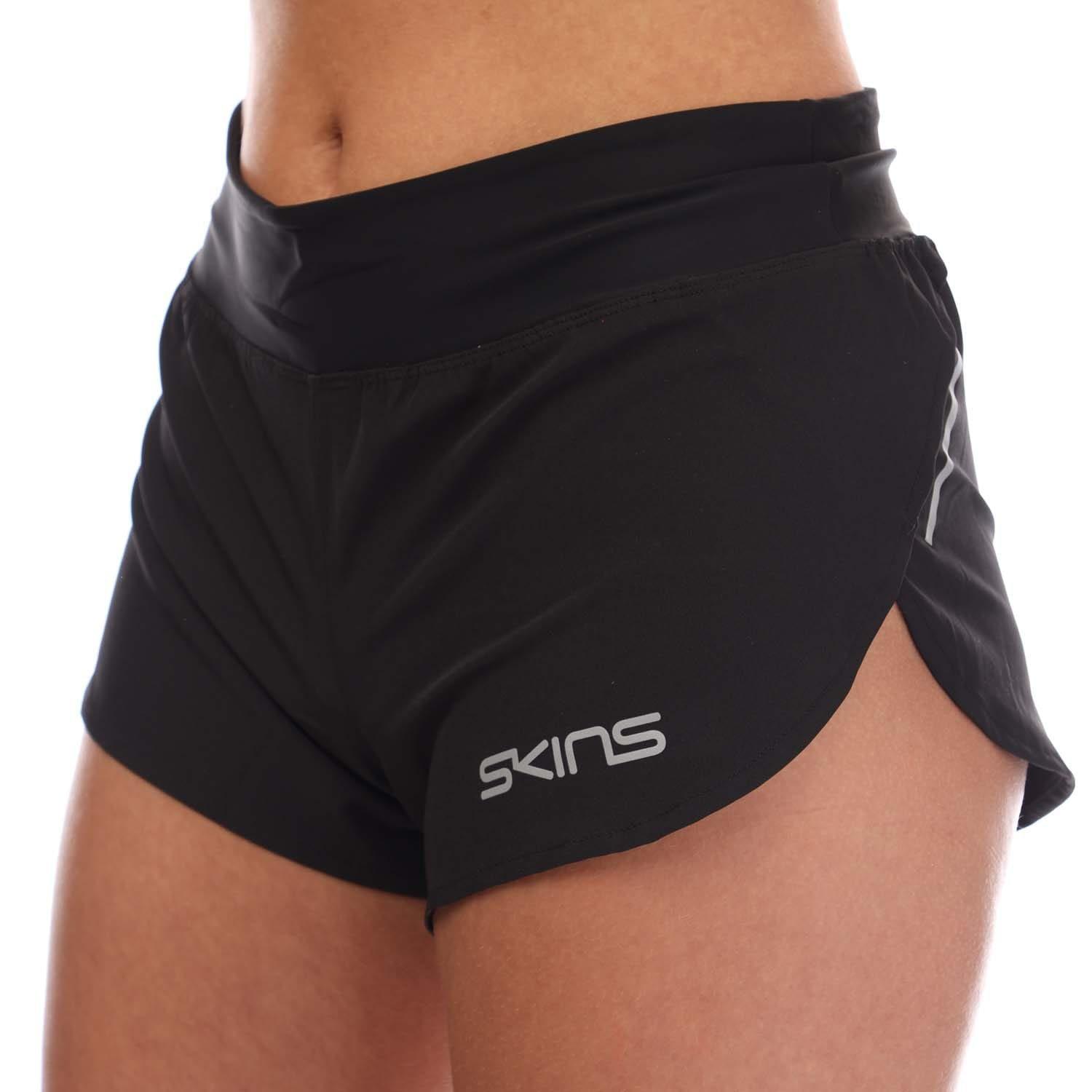 Black - Skins - Women's Fleece Jogger Shorts - 3