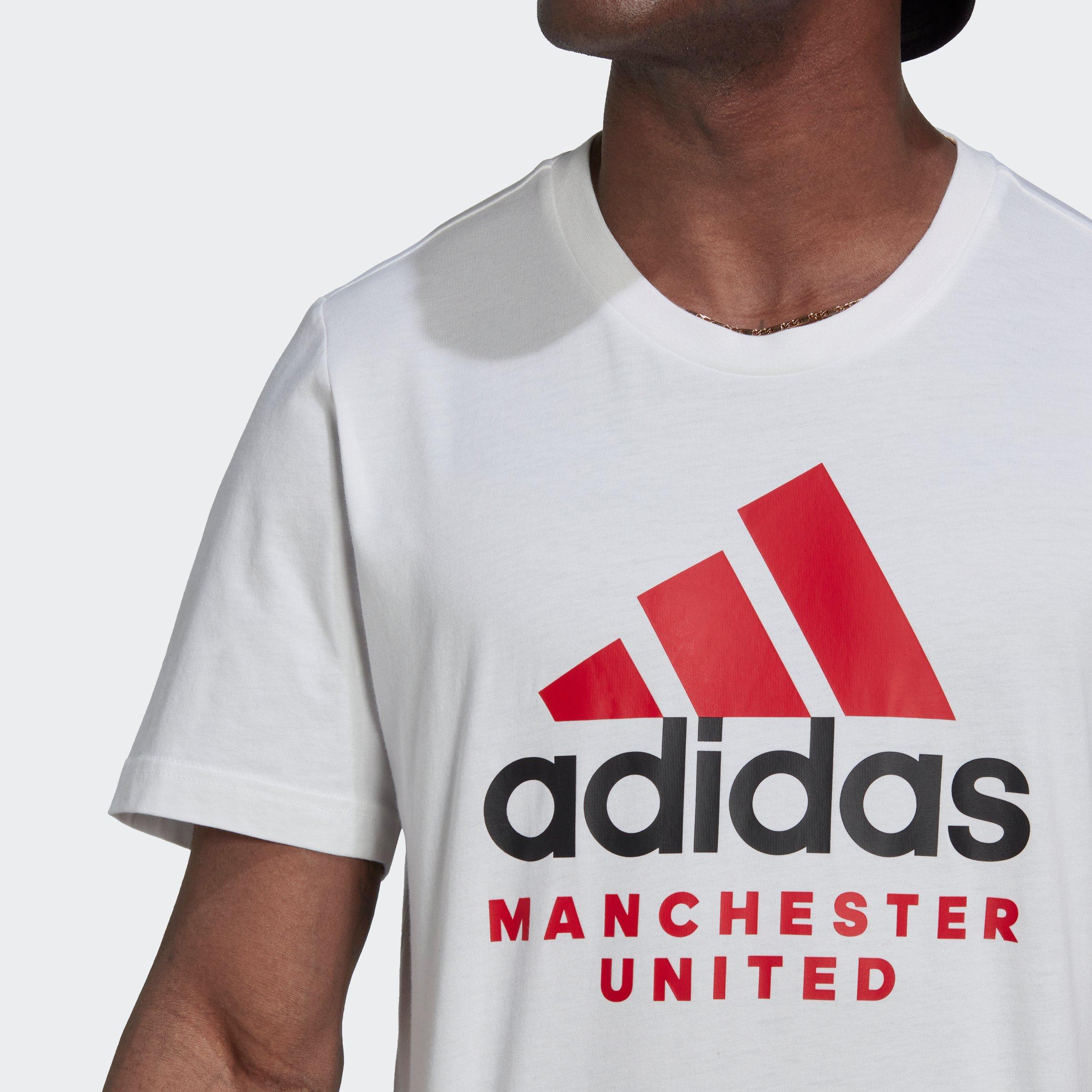Weiß - adidas - Manchester United DNA Graphic T-Shirt Mens - 4