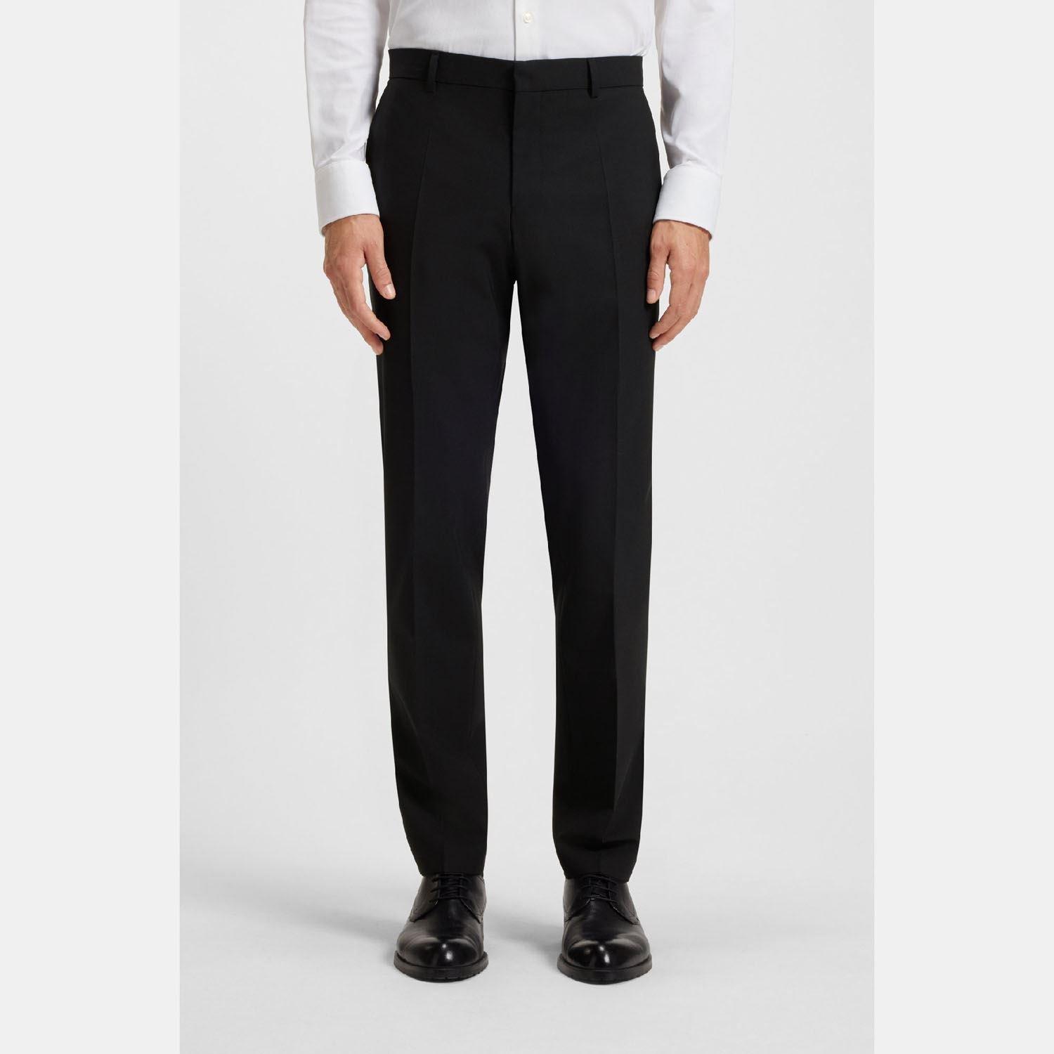 Black - Boss - H-Genius-MM-224 Slim-Fit Trousers - 2