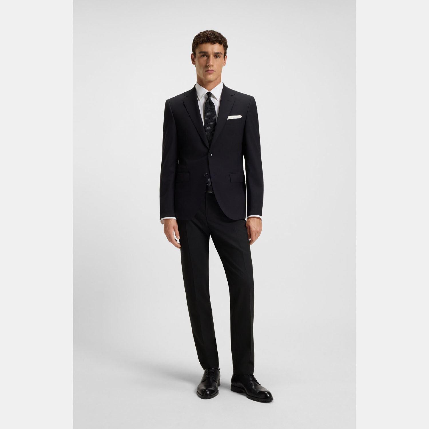 Black - Boss - H-Genius-MM-224 Slim-Fit Trousers - 4