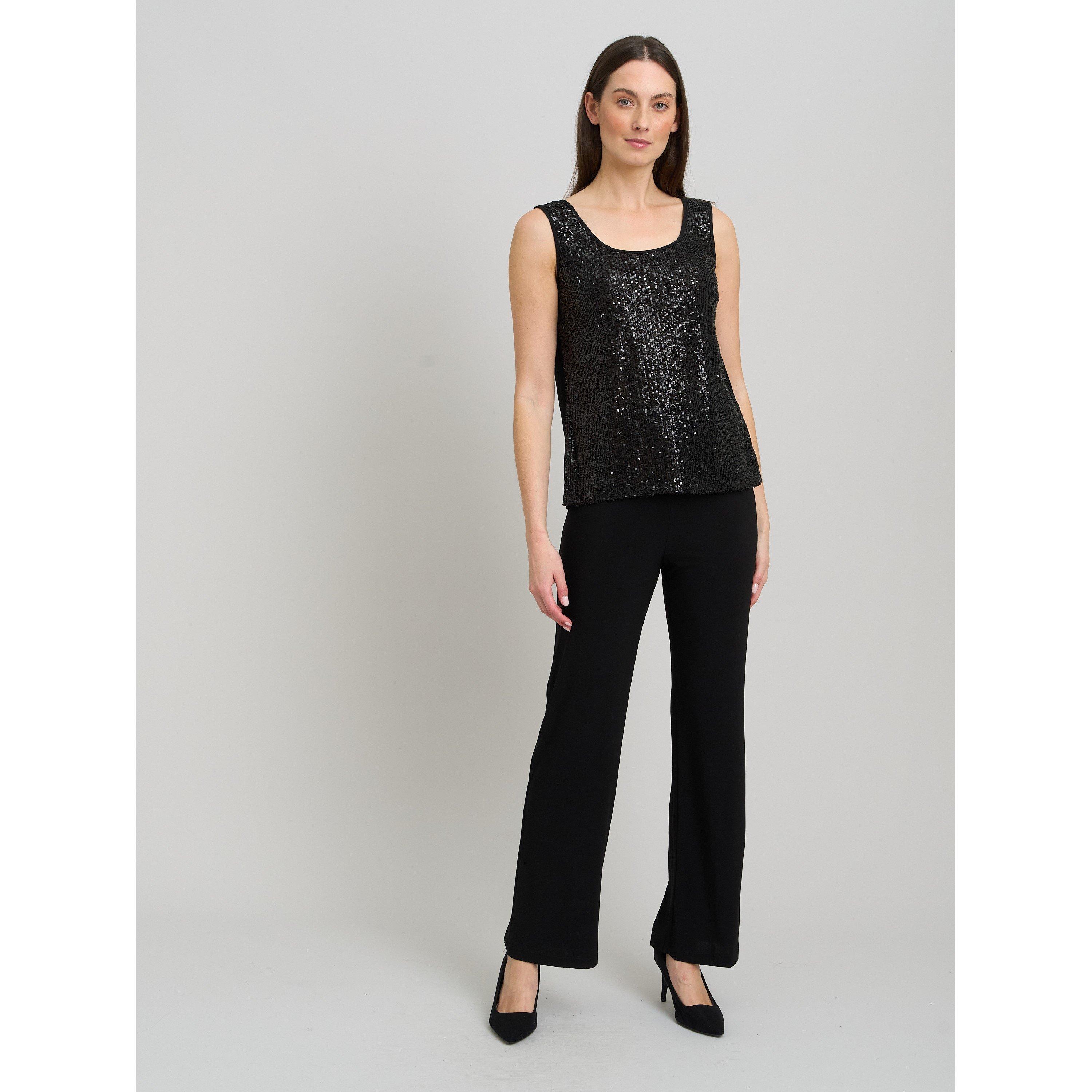 Black - Gina Bacconi - Jette Sequin Three Piece Trouser Suit - 7