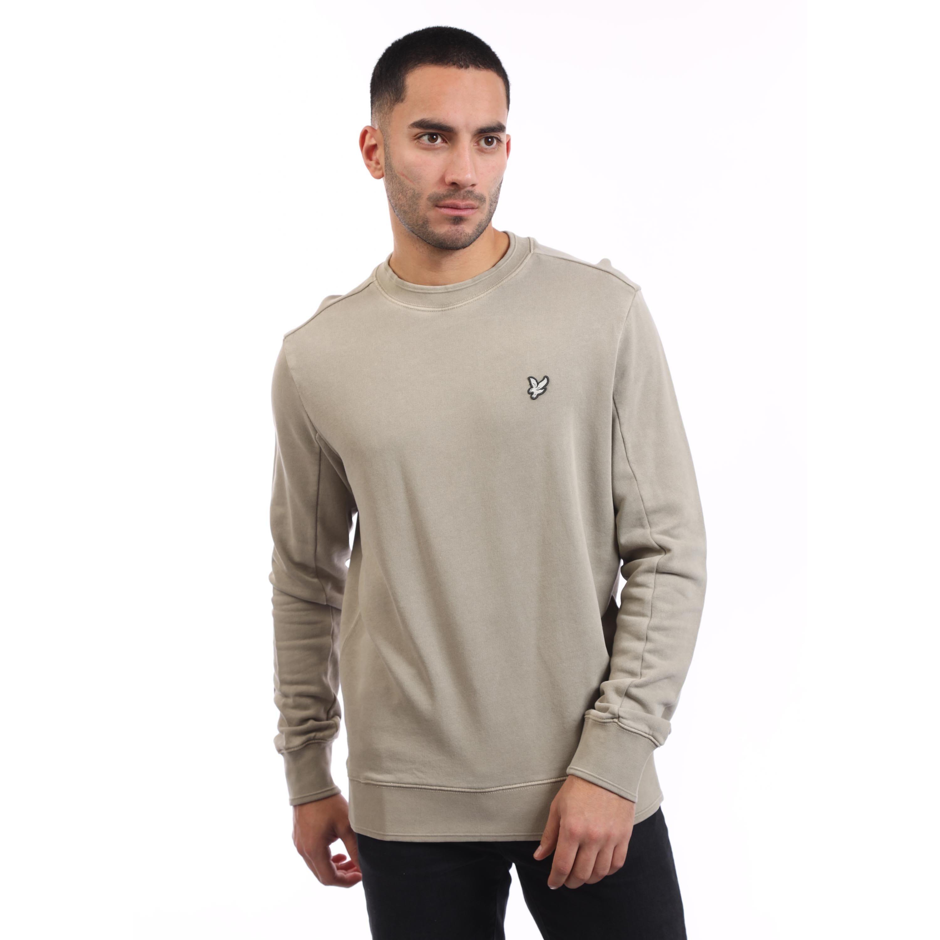 Beige - Lyle and Scott - Natural Dye Crewneck Sweatshirt - 1