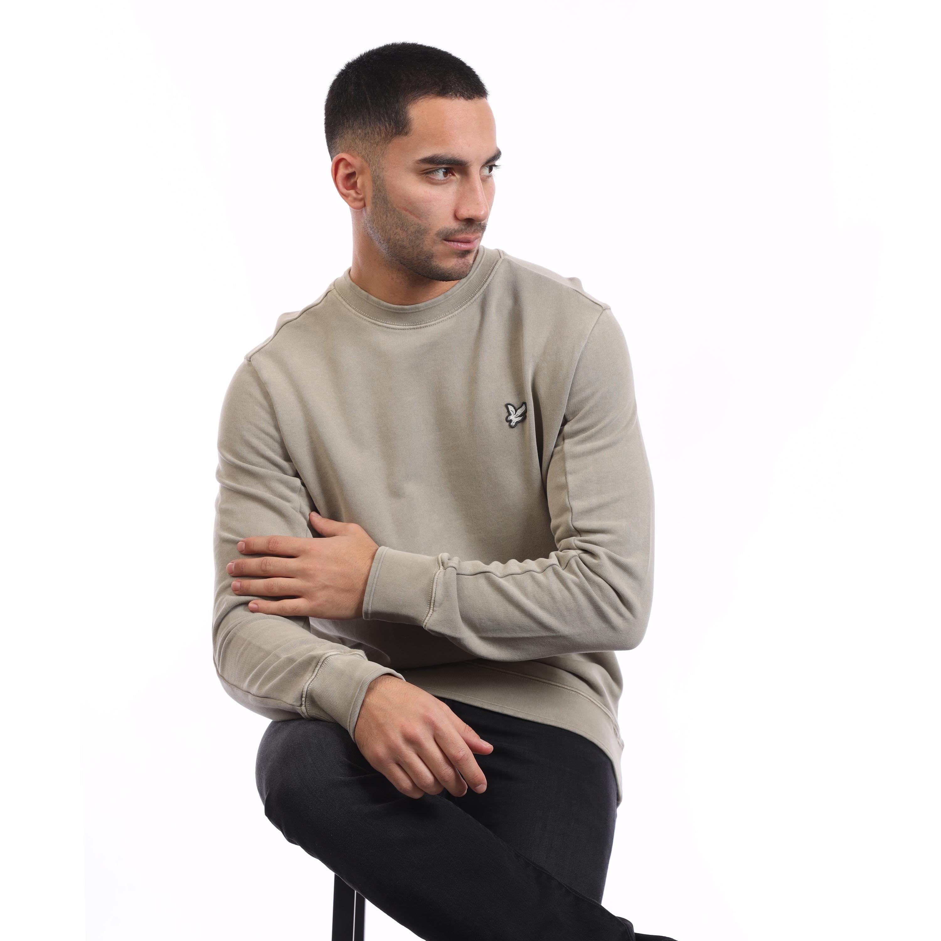Beige - Lyle and Scott - Natural Dye Crewneck Sweatshirt - 4