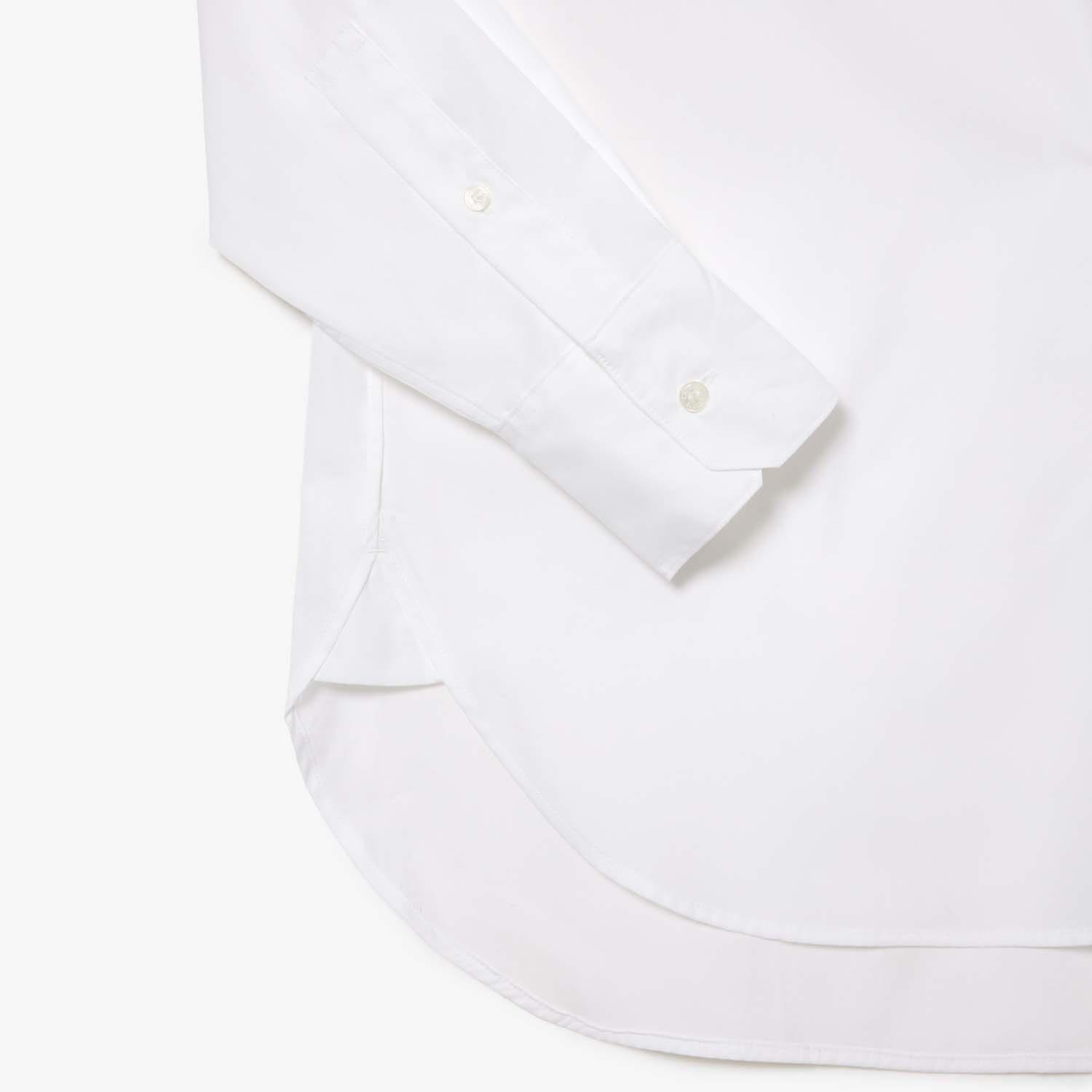 White - Lacoste - Oversized Shirt With Brest Pocket - 4
