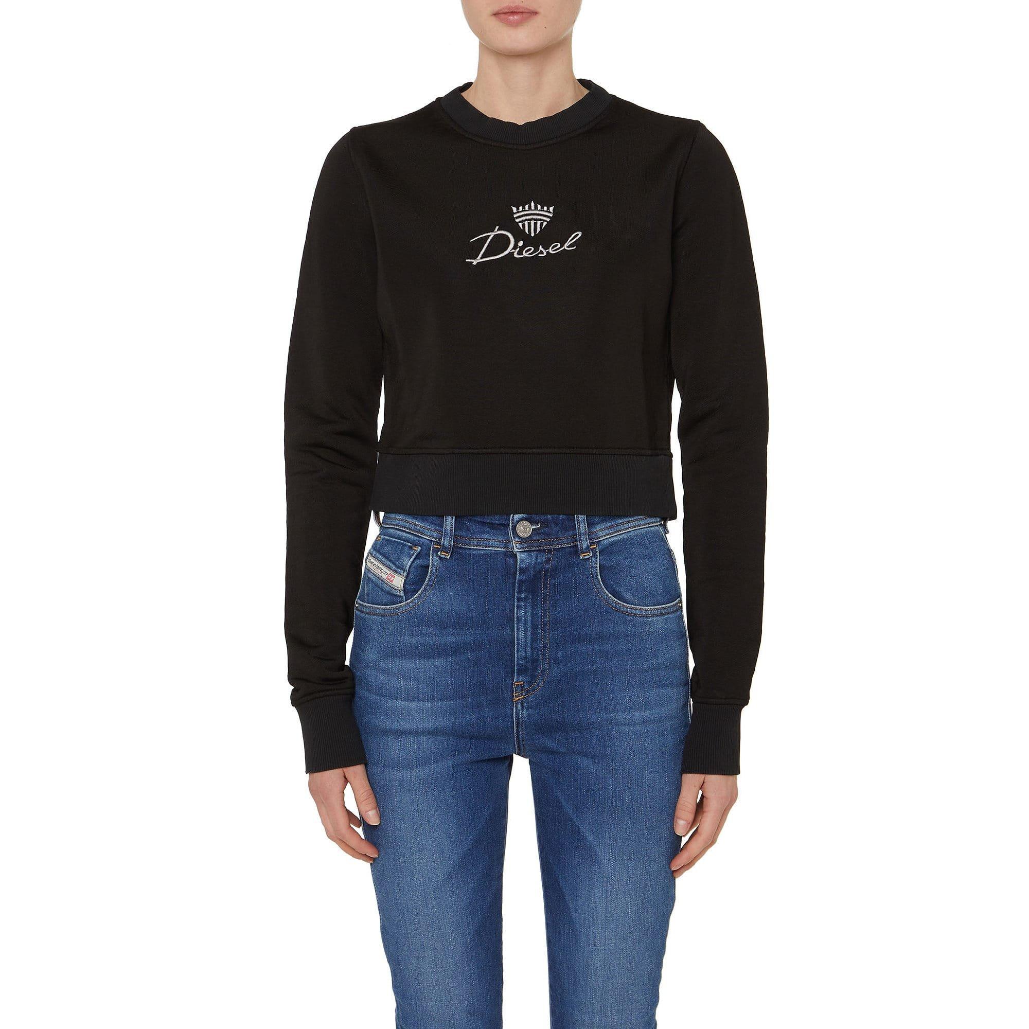 Black - Diesel - F-Slimmy-G3 Crewneck Sweatshirt - 1