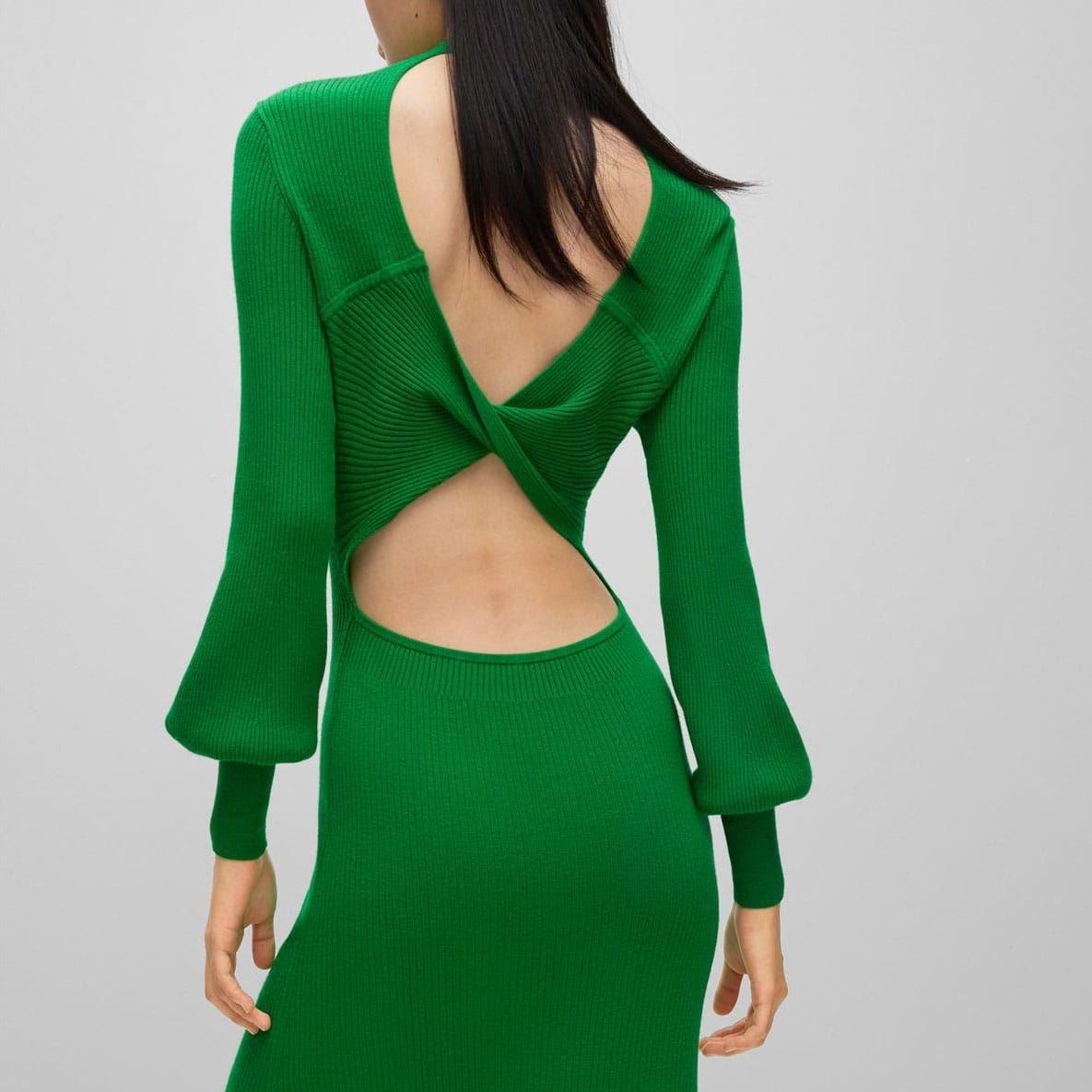 Green - Hugo - Slopenny Dress - 2