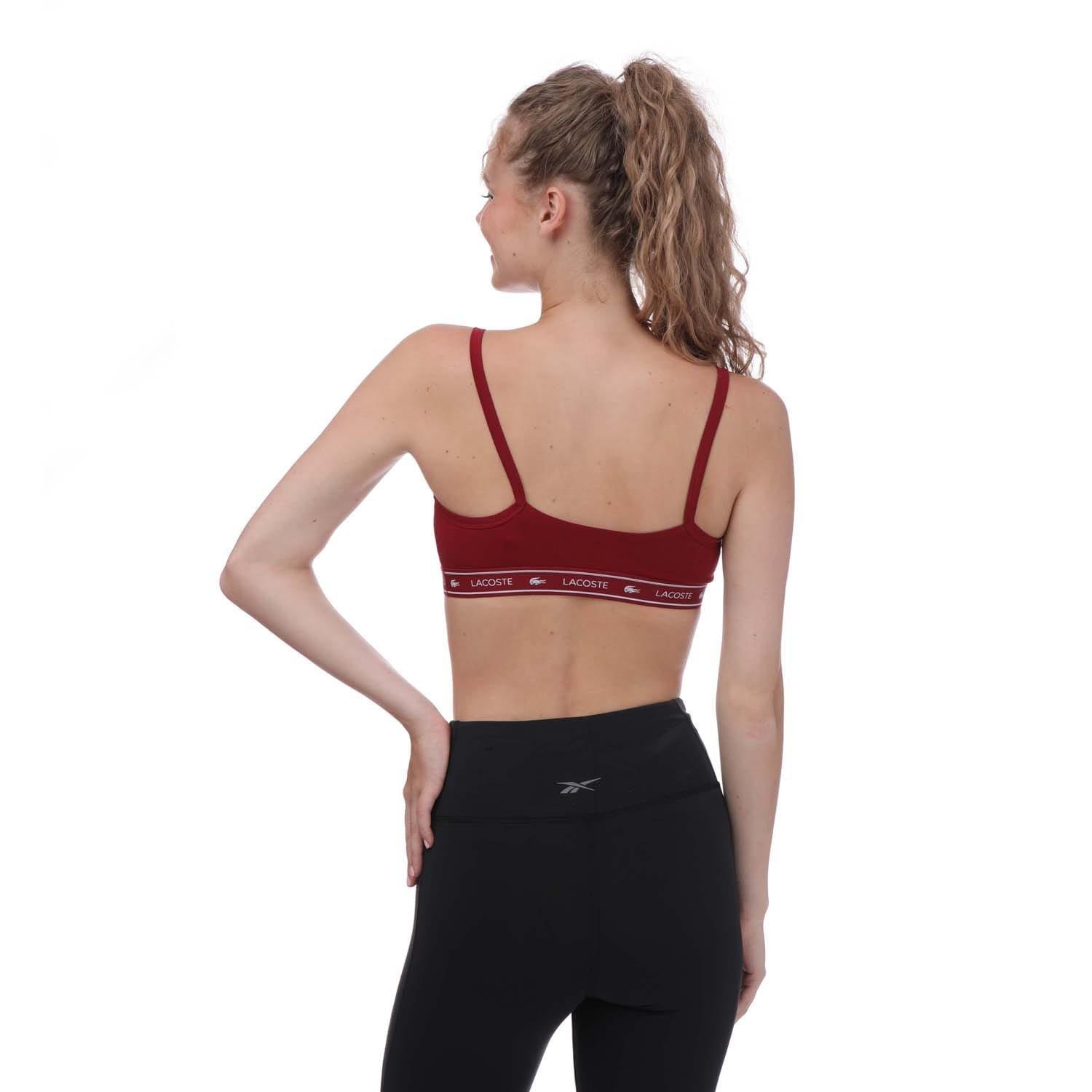 Burgundy - Lacoste - Branding Bandeau Bralette - 2
