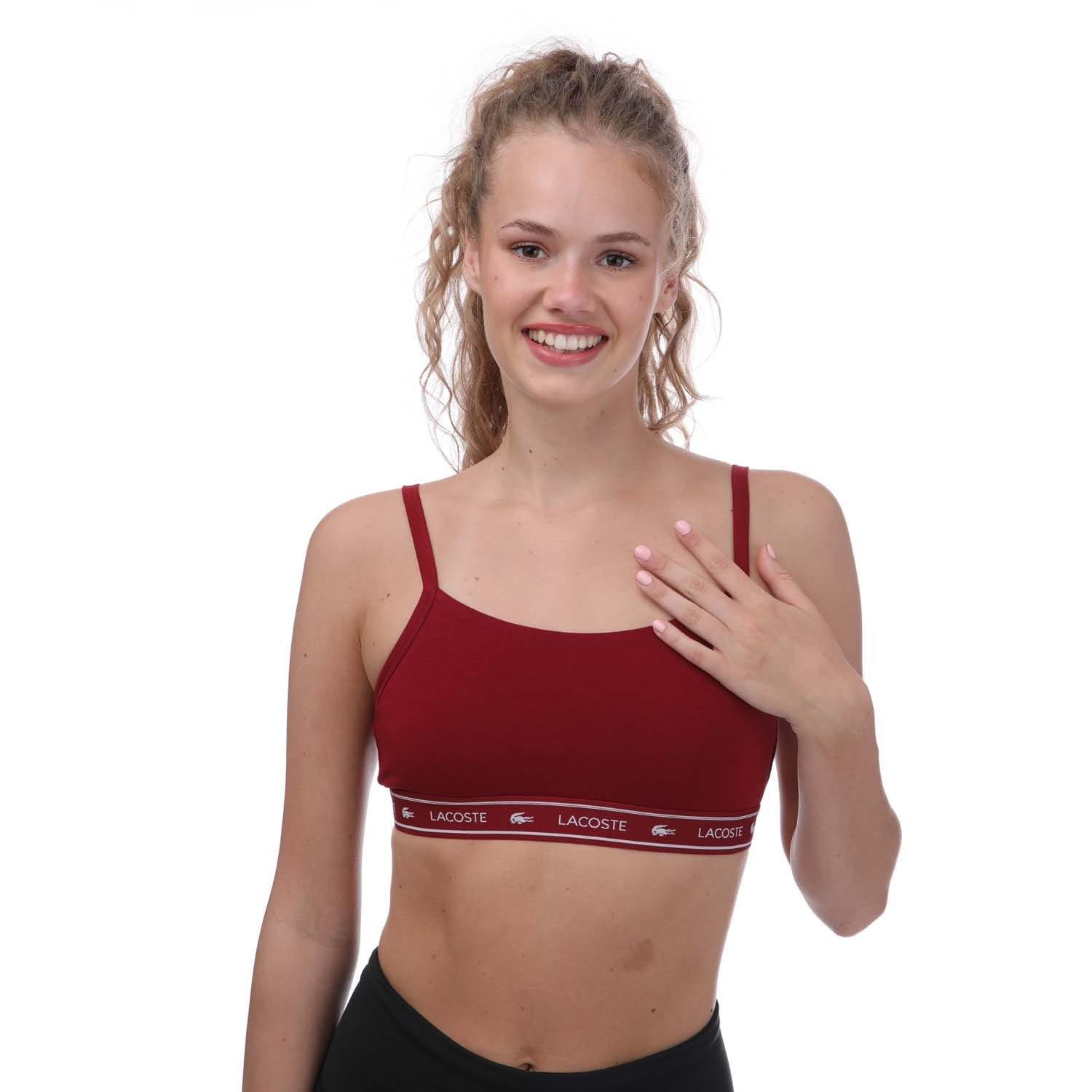 Burgundy - Lacoste - Branding Bandeau Bralette - 3