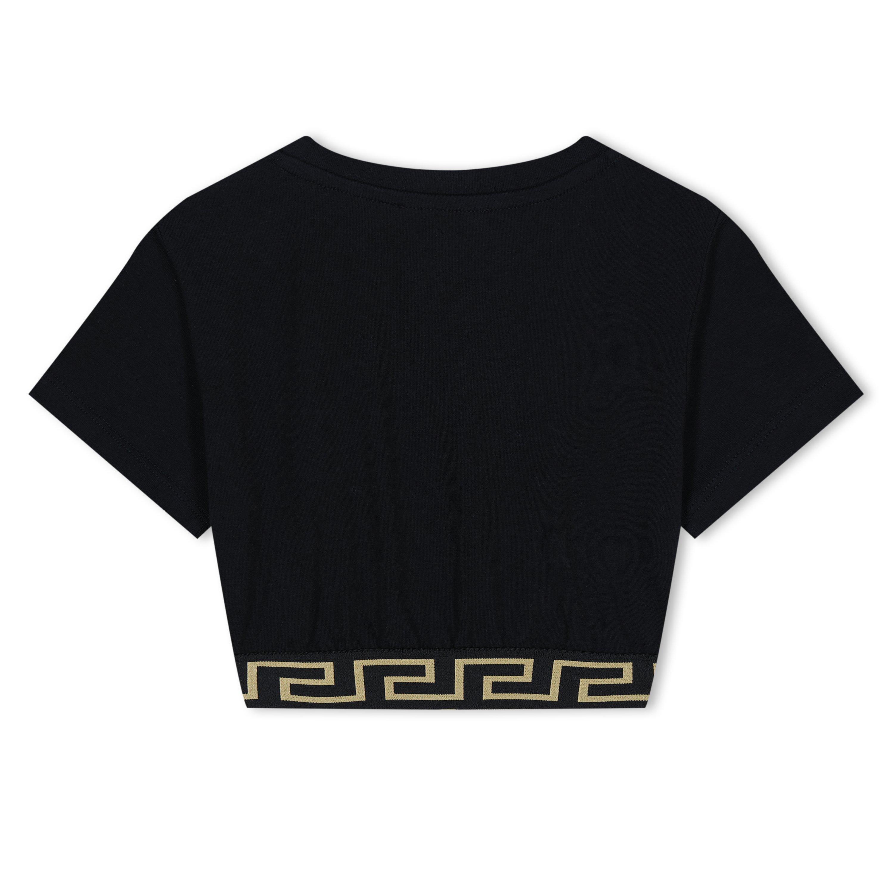 Blk/Gld 2B130 - Versace - Logo Crop T-Shirt Juniors - 2