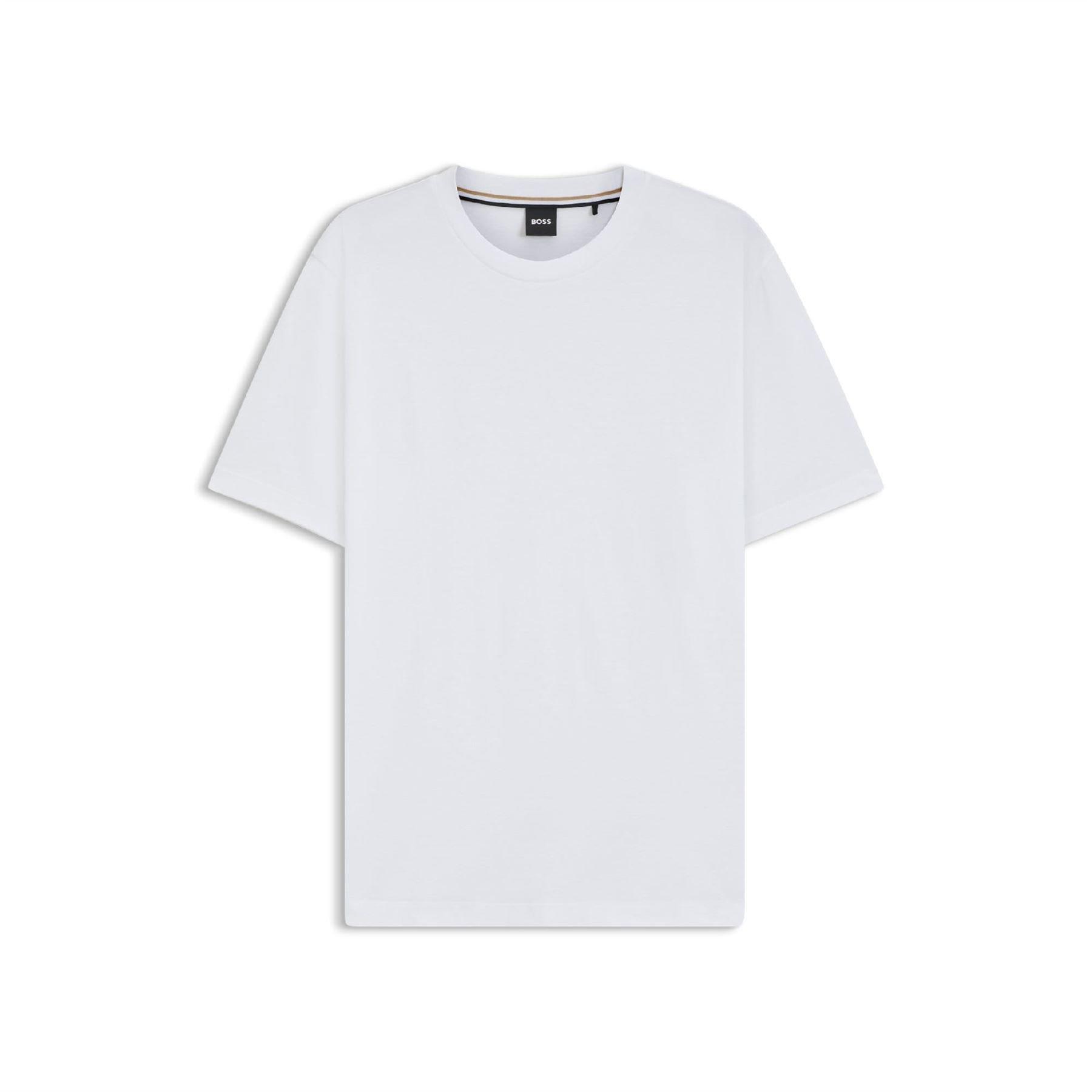 White - Boss - Thompson 02 Cotton Jersey Regular Fit T-Shirt - 1