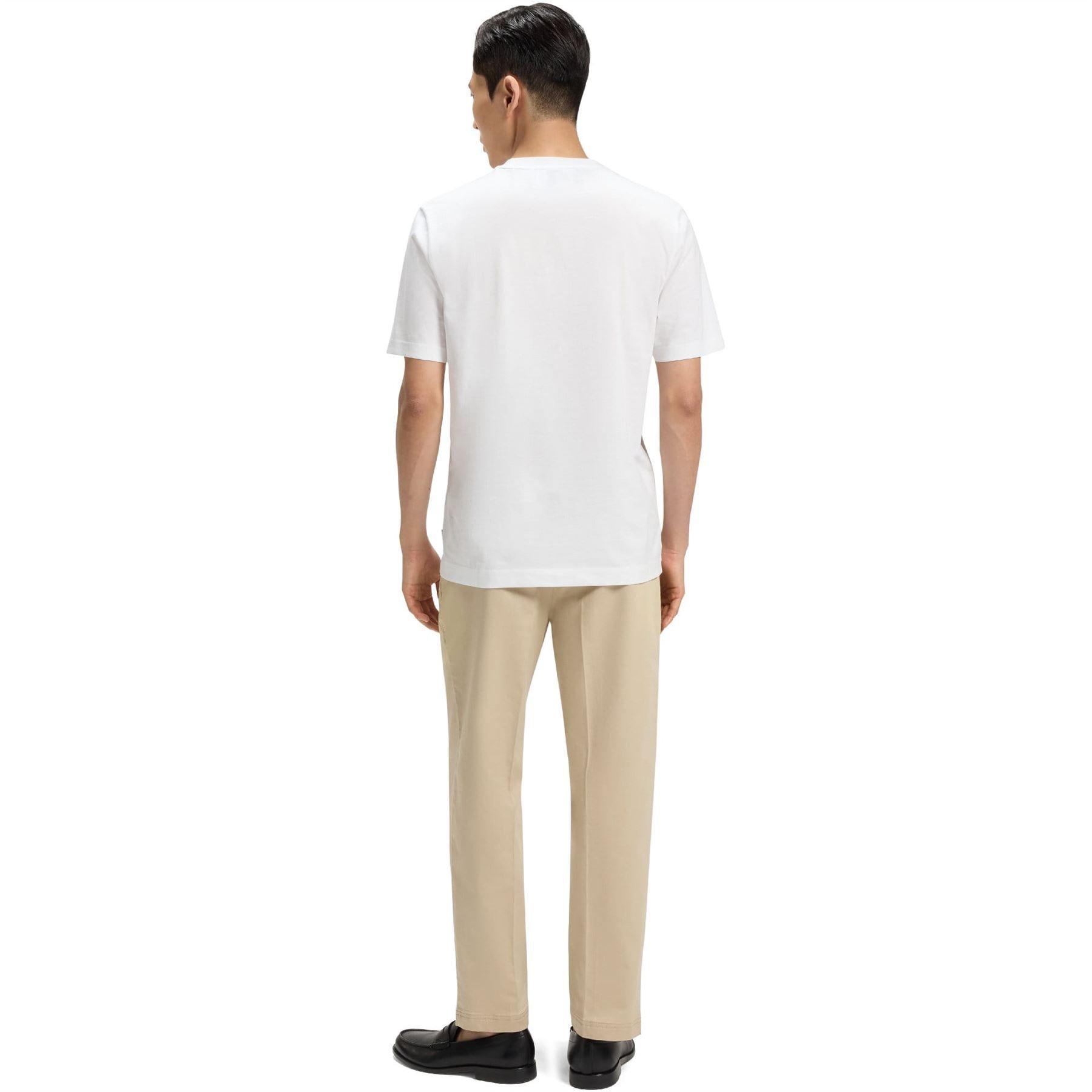 White - Boss - Thompson 02 Cotton Jersey Regular Fit T-Shirt - 3