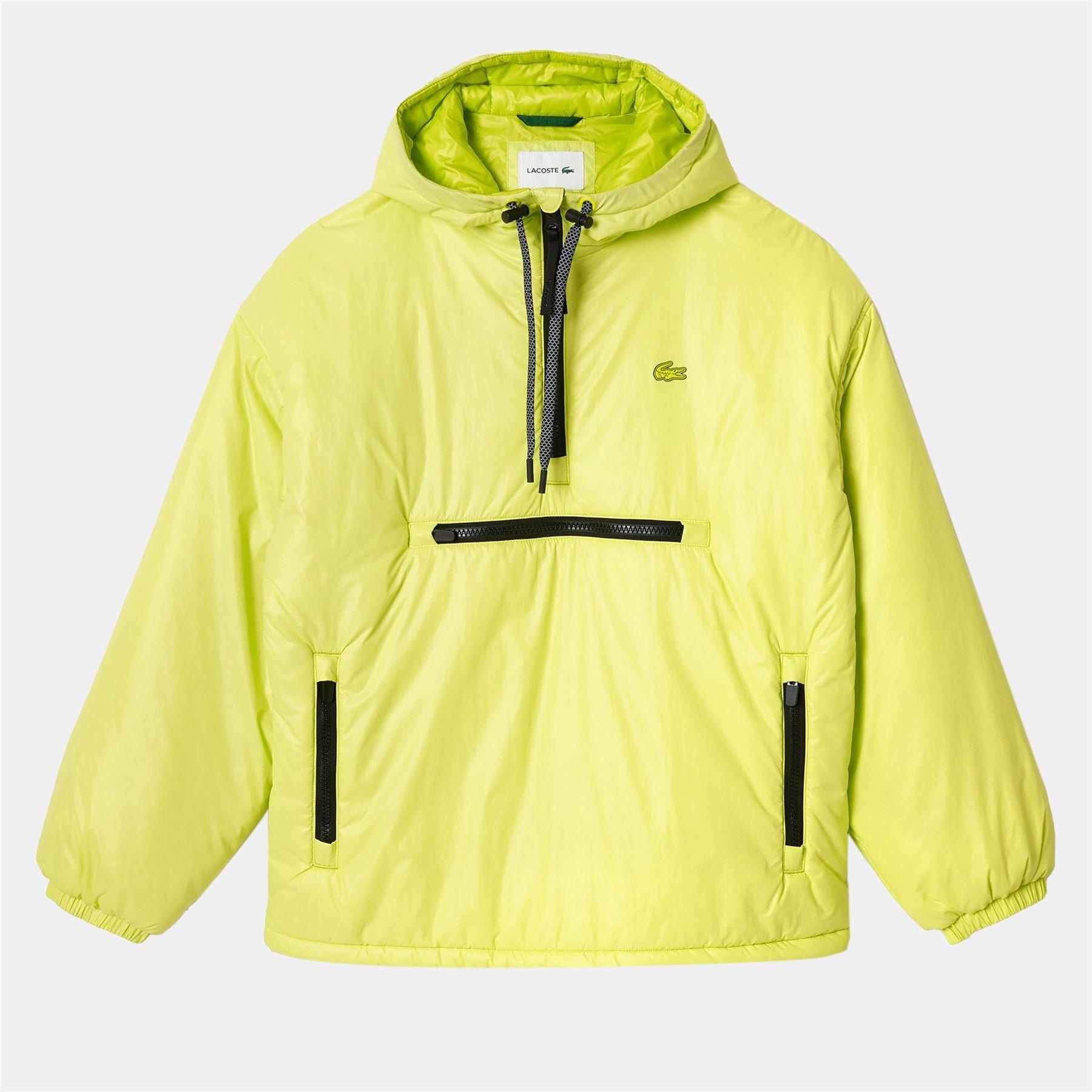 Lacoste Men's Yellow Padded Popover Hooded Jacket - M
