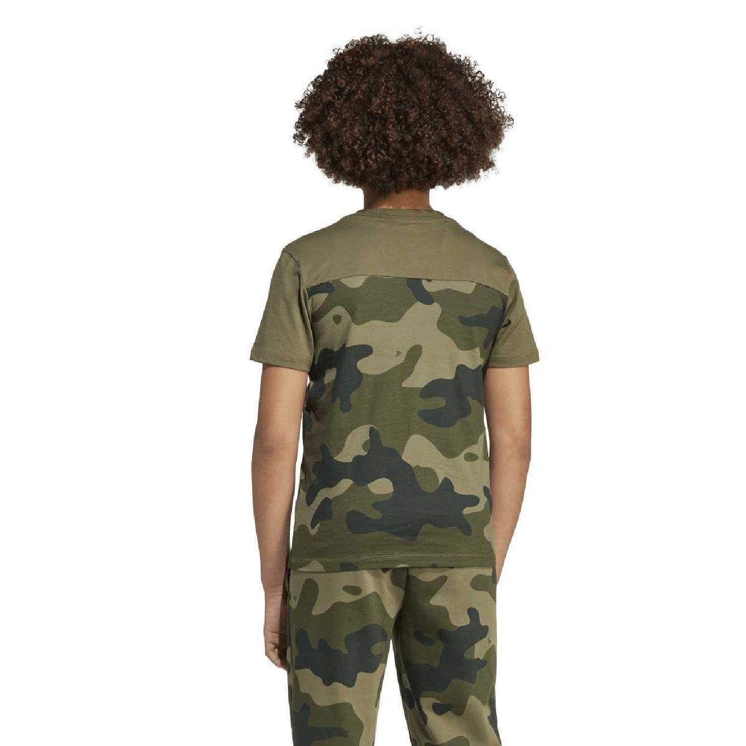 olive strata - estrato de oliva - adidas - adidas Seasonal Essentials Camo Cotton T- Shirt - 3