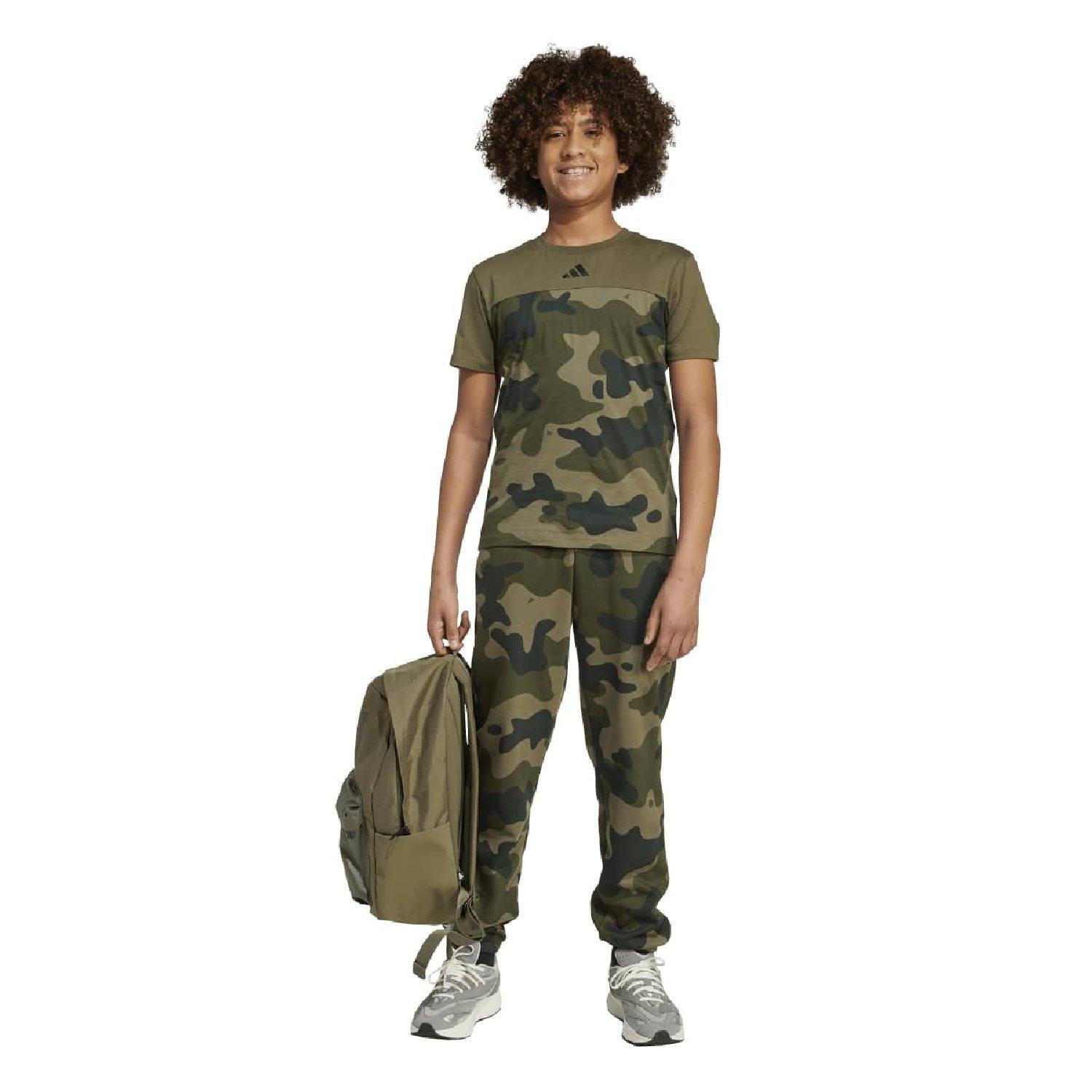 olive strata - estrato de oliva - adidas - adidas Seasonal Essentials Camo Cotton T- Shirt - 4