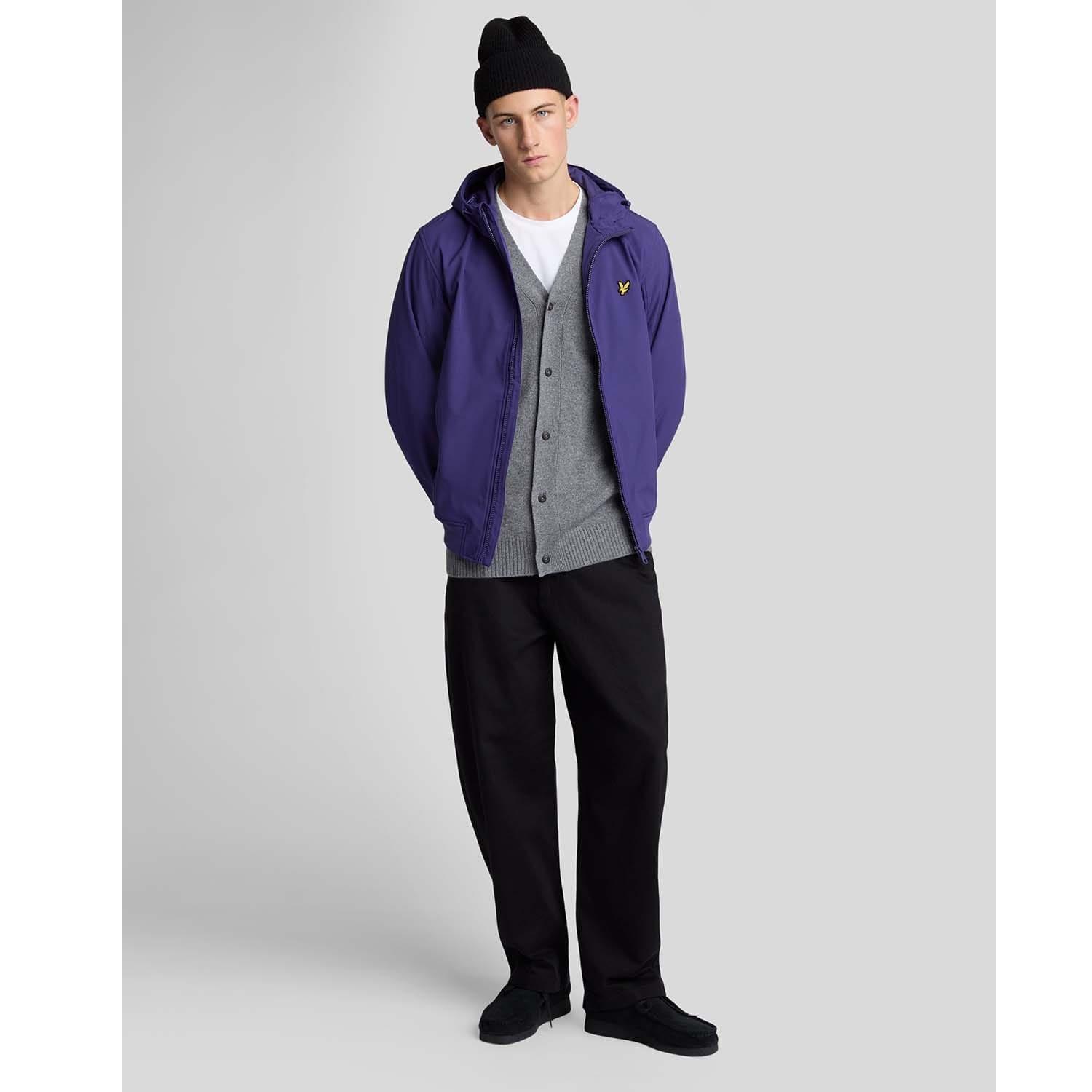 Purple - Lyle and Scott - Mesh Back Lined Softshell Jacket - 2