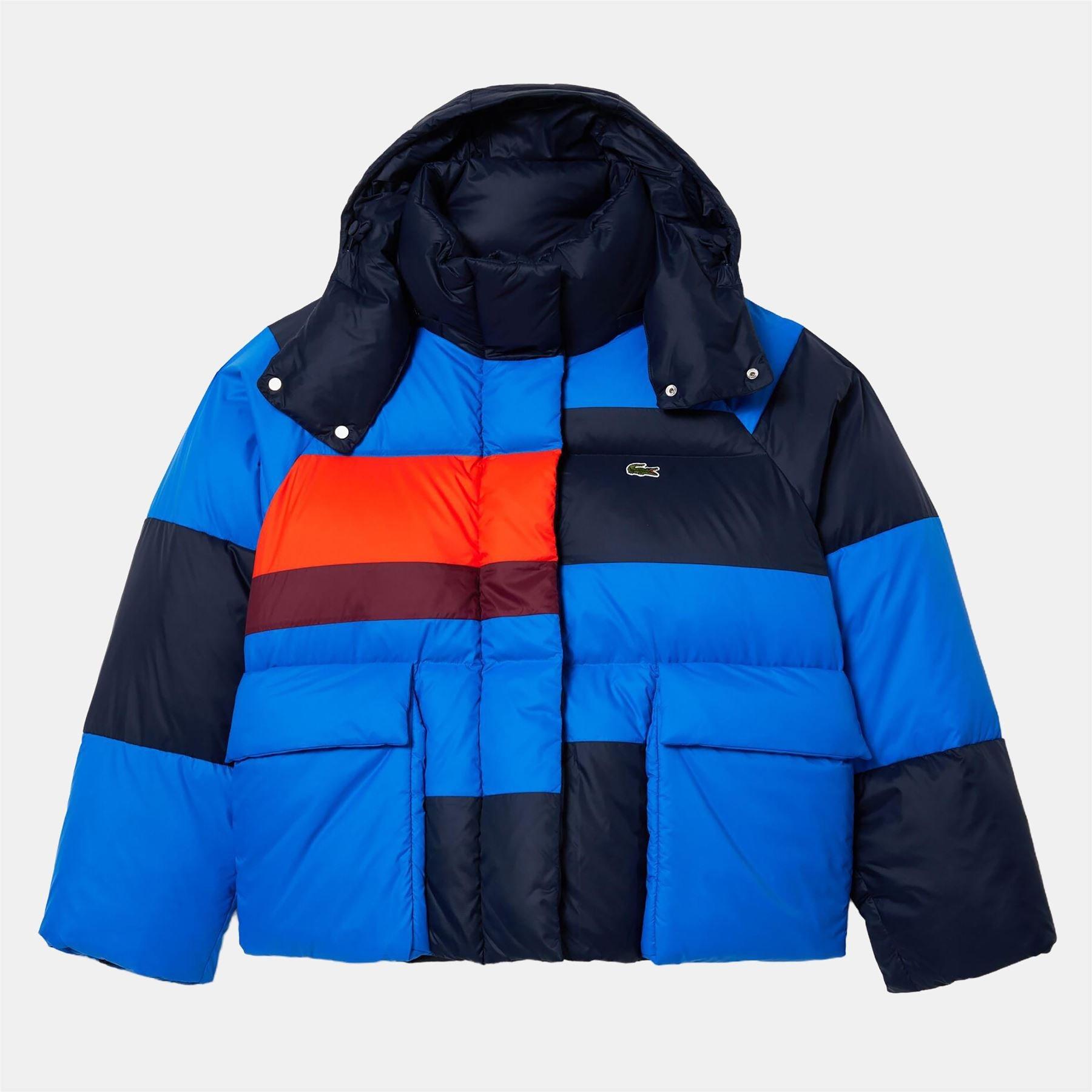 Navy - Lacoste - Oversized Removable Hood Puffer Jacket - 1