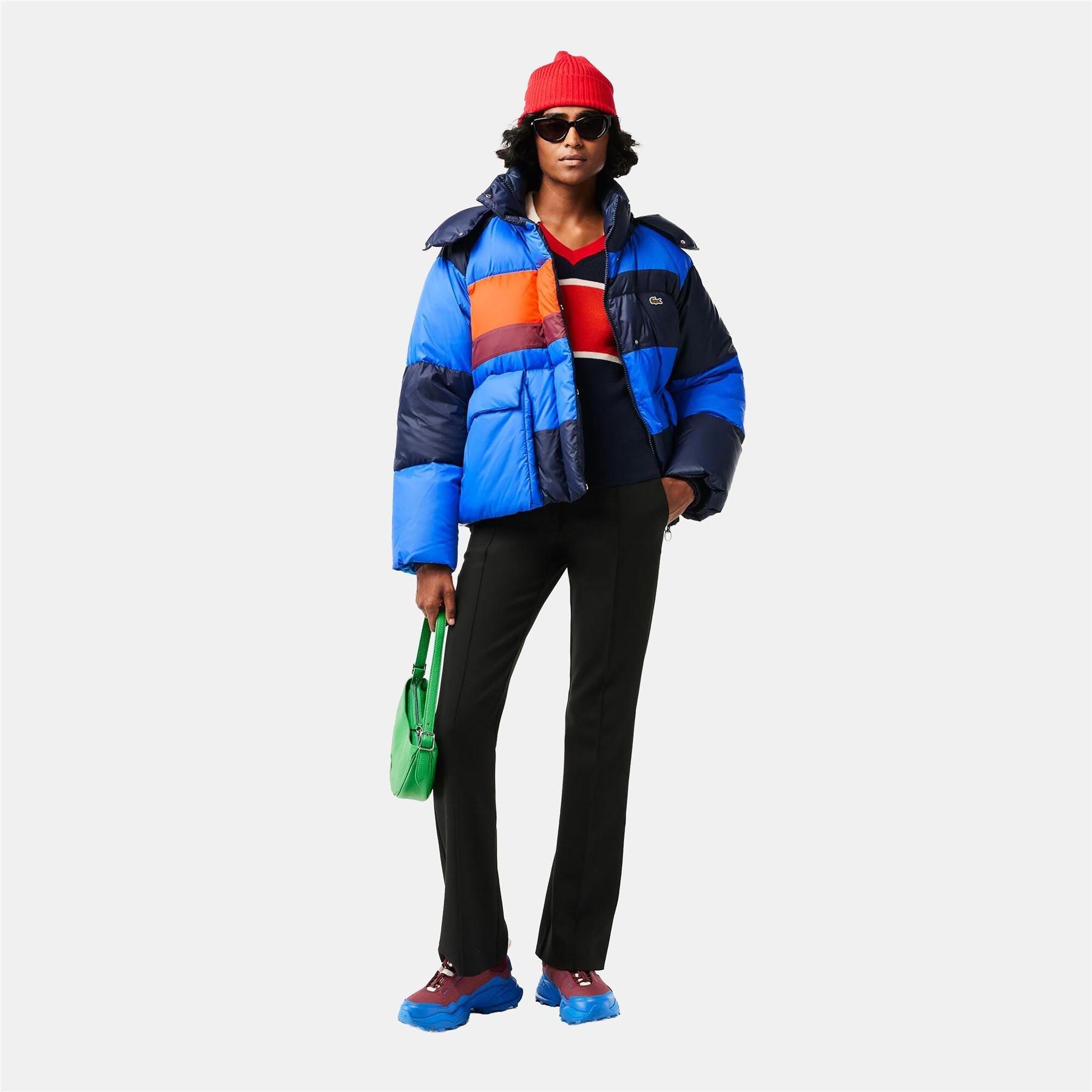 Navy - Lacoste - Oversized Removable Hood Puffer Jacket - 3