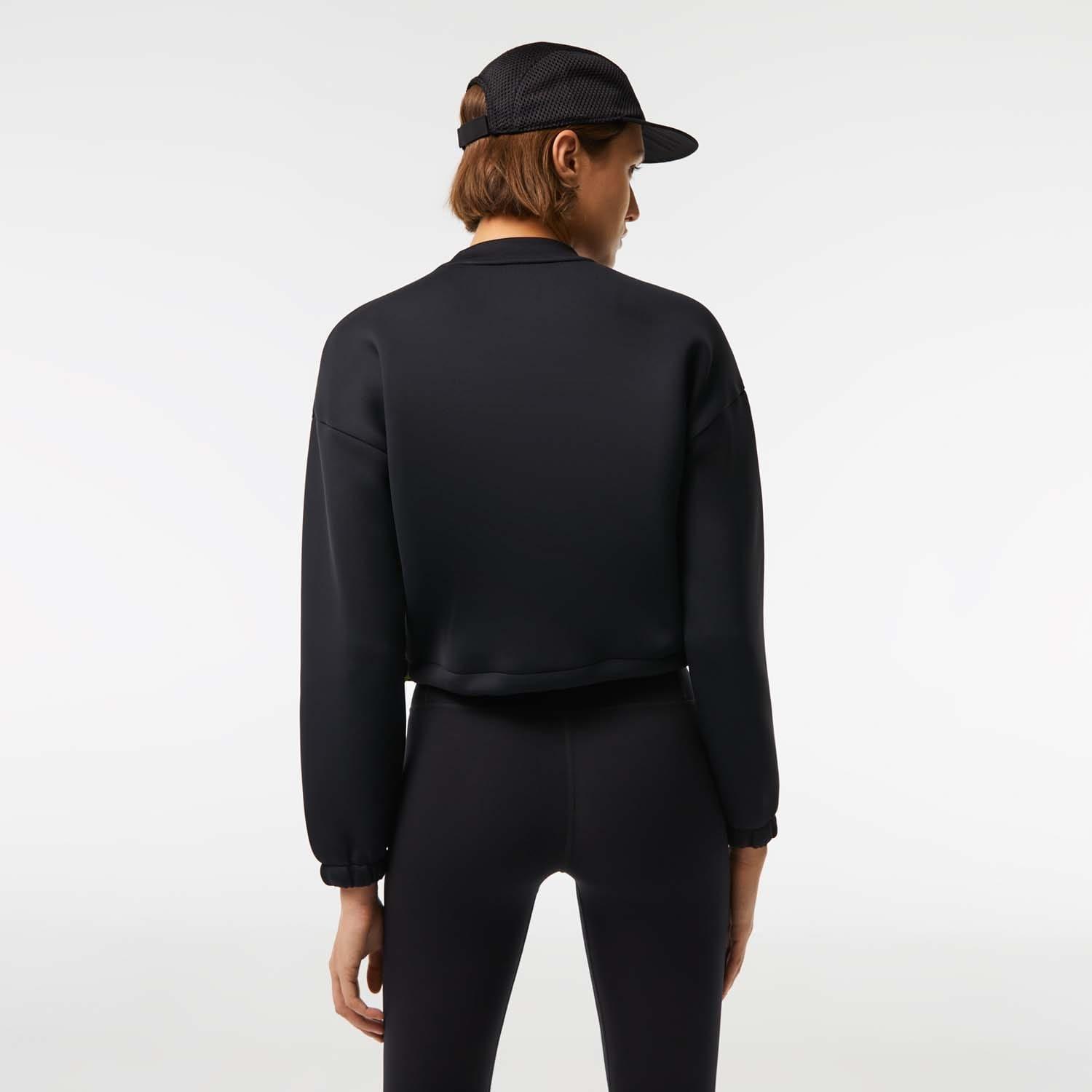 Black - Lacoste - Loose Fit Drawstring Sweatshirt - 2