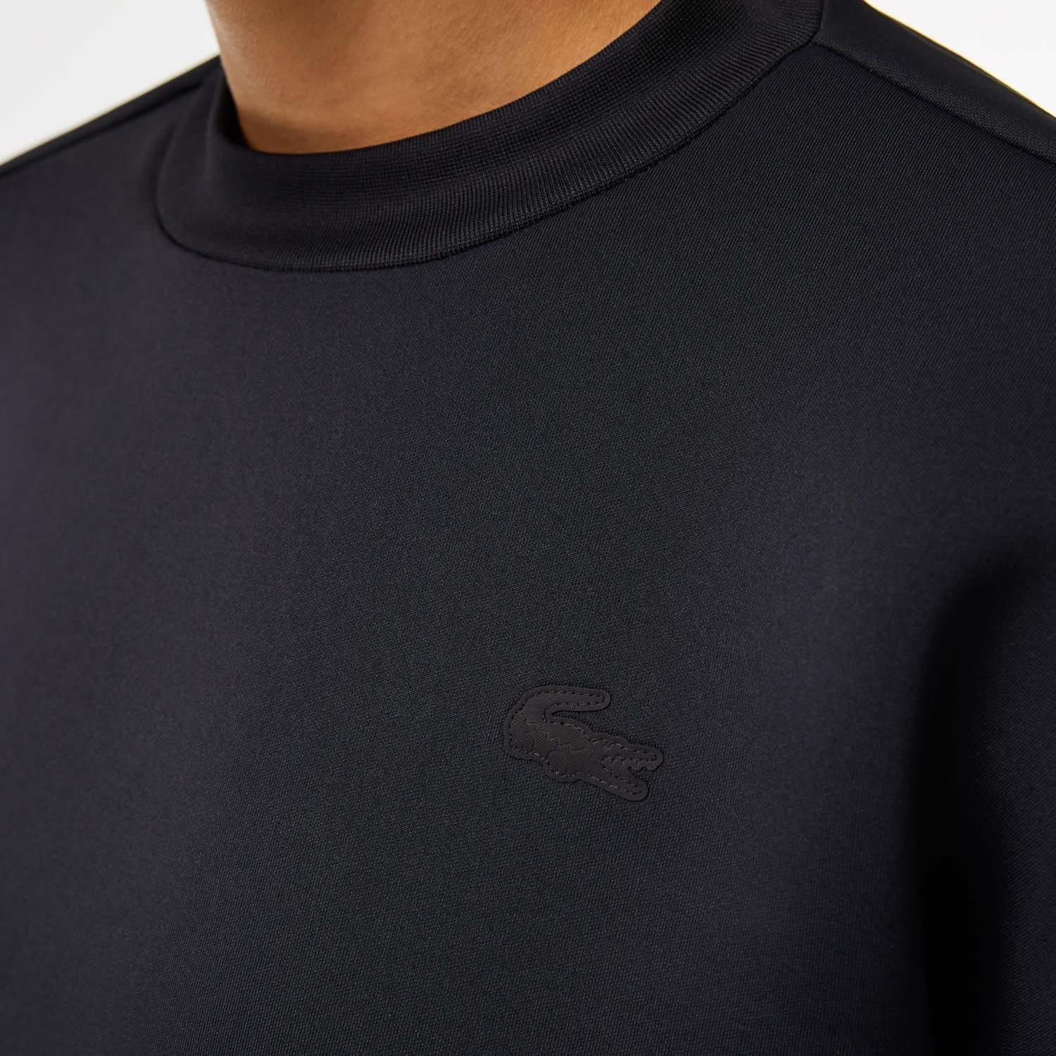 Black - Lacoste - Loose Fit Drawstring Sweatshirt - 4