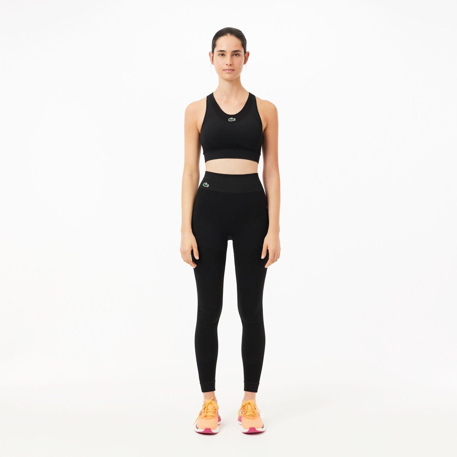 Black - Lacoste - Seamless Absorbent Sport Leggings - 3