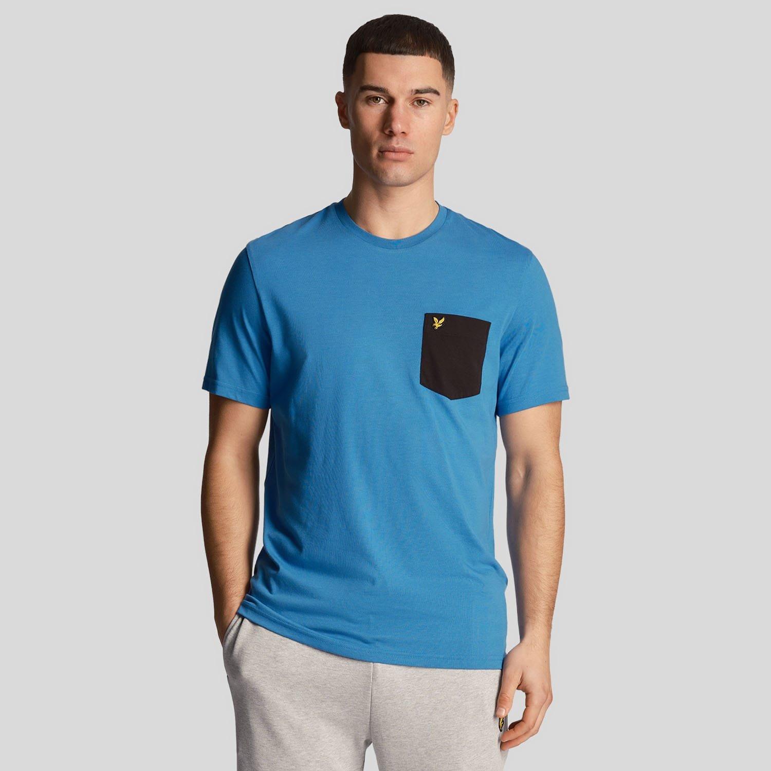Black Blue - Lyle and Scott - Contrast Pocket T-Shirt - 1