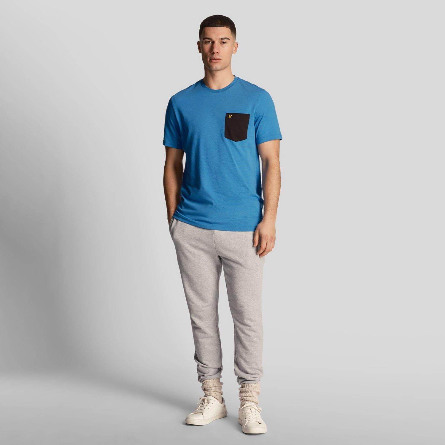 Black Blue - Lyle and Scott - Contrast Pocket T-Shirt - 2