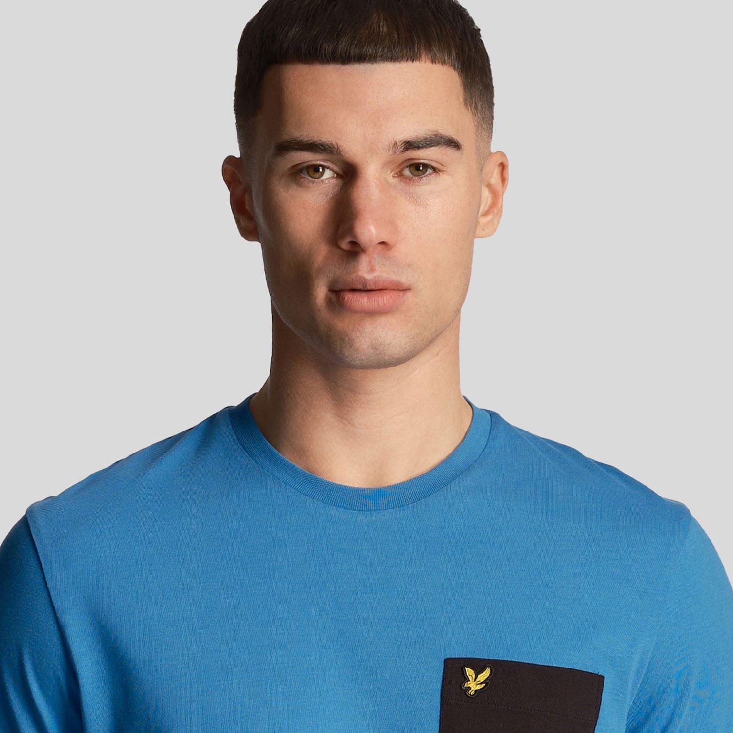 Black Blue - Lyle and Scott - Contrast Pocket T-Shirt - 4