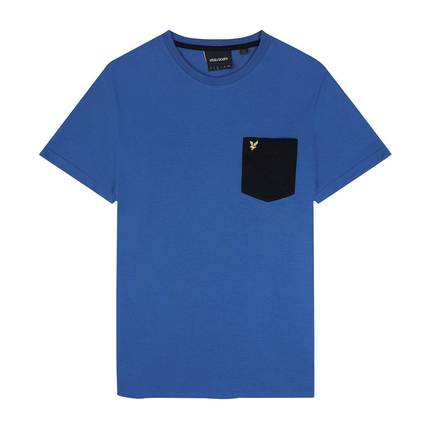 Black Blue - Lyle and Scott - Contrast Pocket T-Shirt - 5