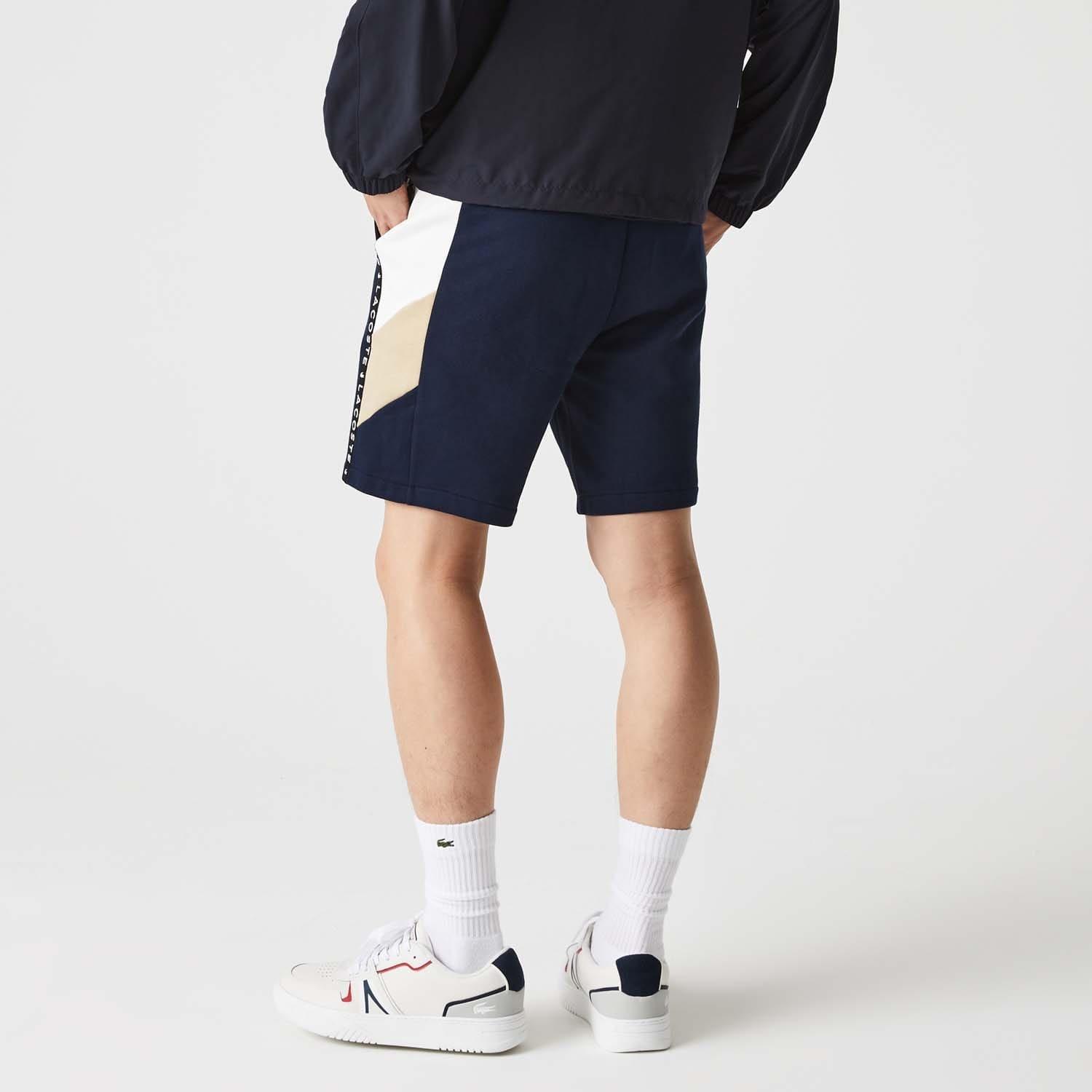 Multi Colour - Lacoste - Lettered Bands Fleece Bermuda Shorts - 2