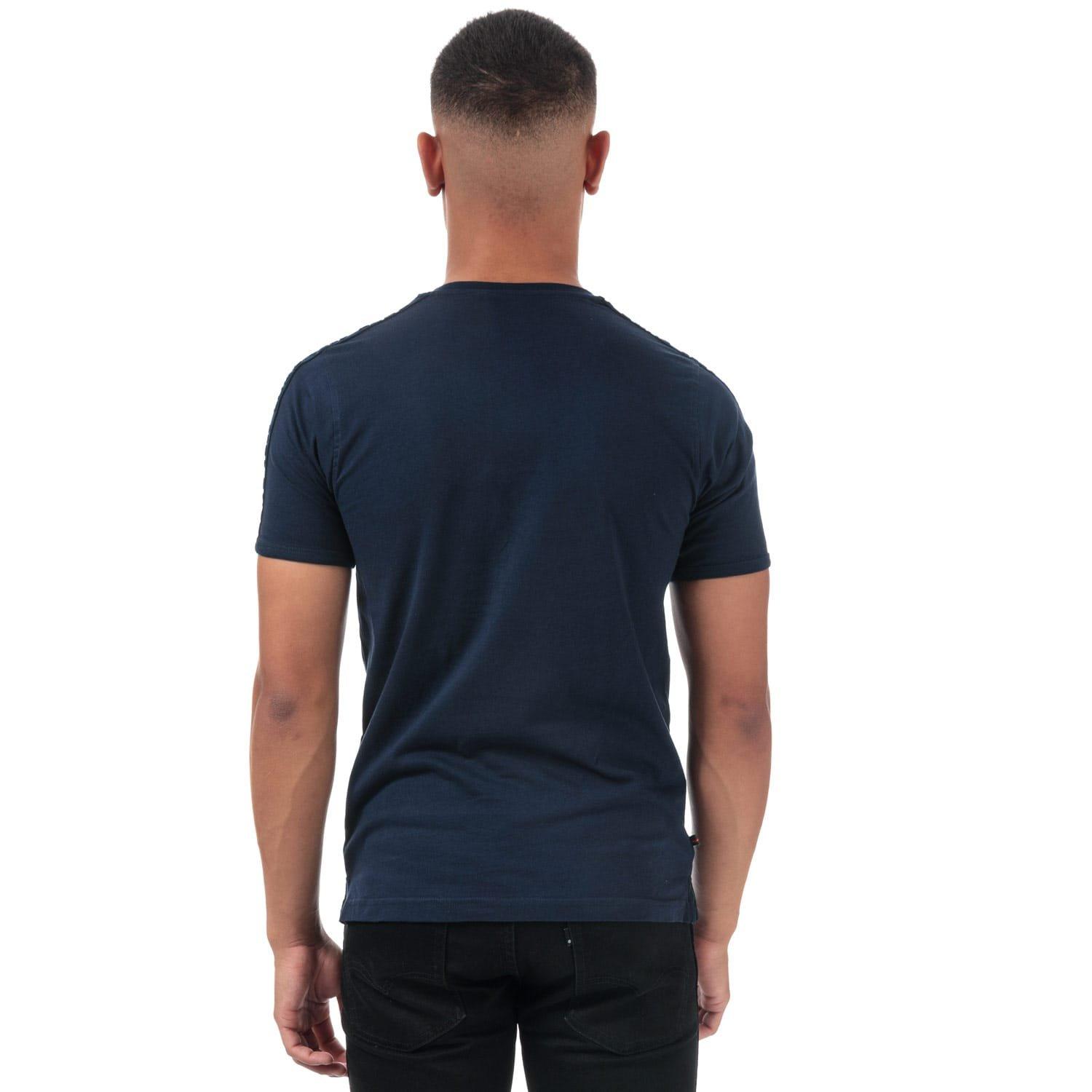 Navy - Luke 1977 - Trousers Tape Crew T-Shirt - 2