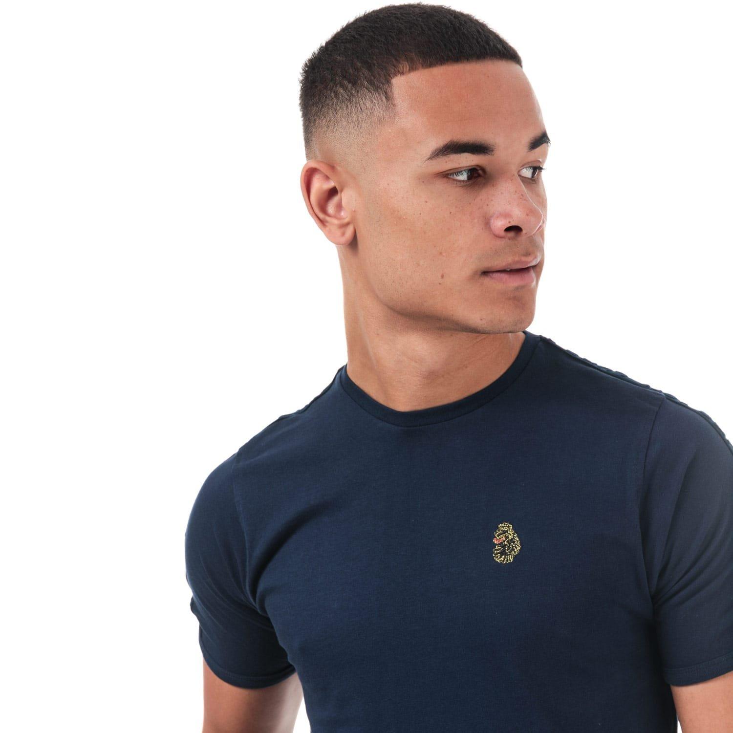 Navy - Luke 1977 - Trousers Tape Crew T-Shirt - 6