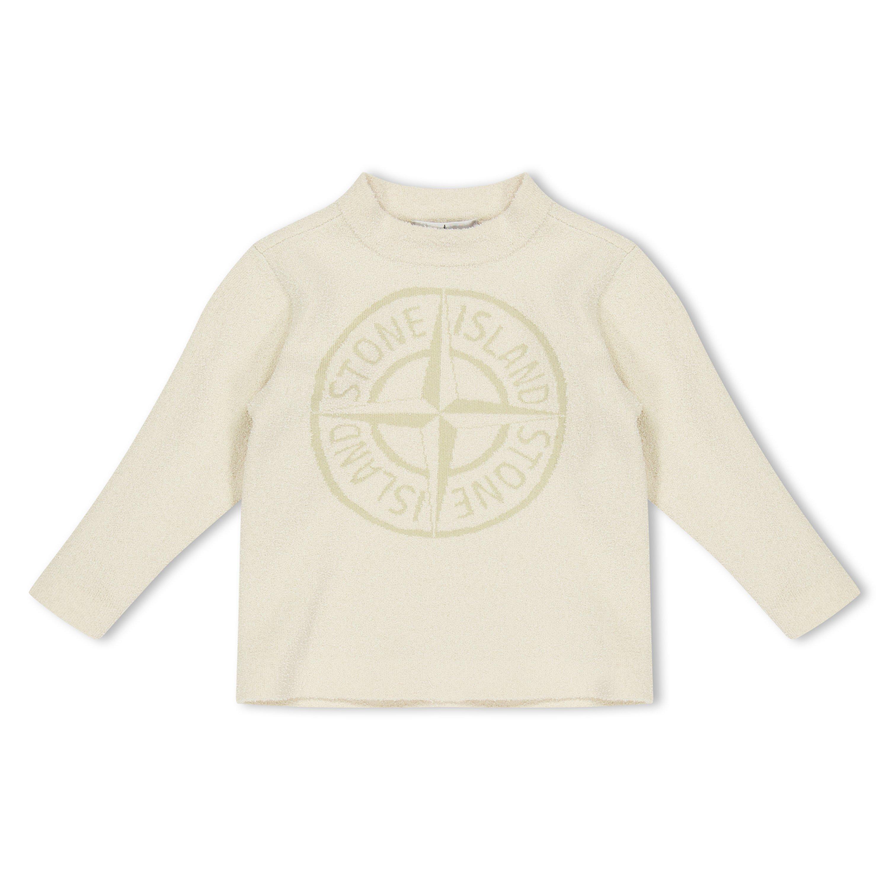 White V0001 - Stone Island - Stone Big Logo Knit Jn61 - 1