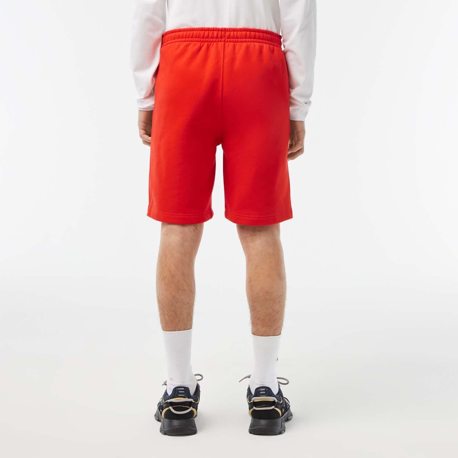 Orange - Lacoste - Cotton Flannel Jogger Shorts - 2