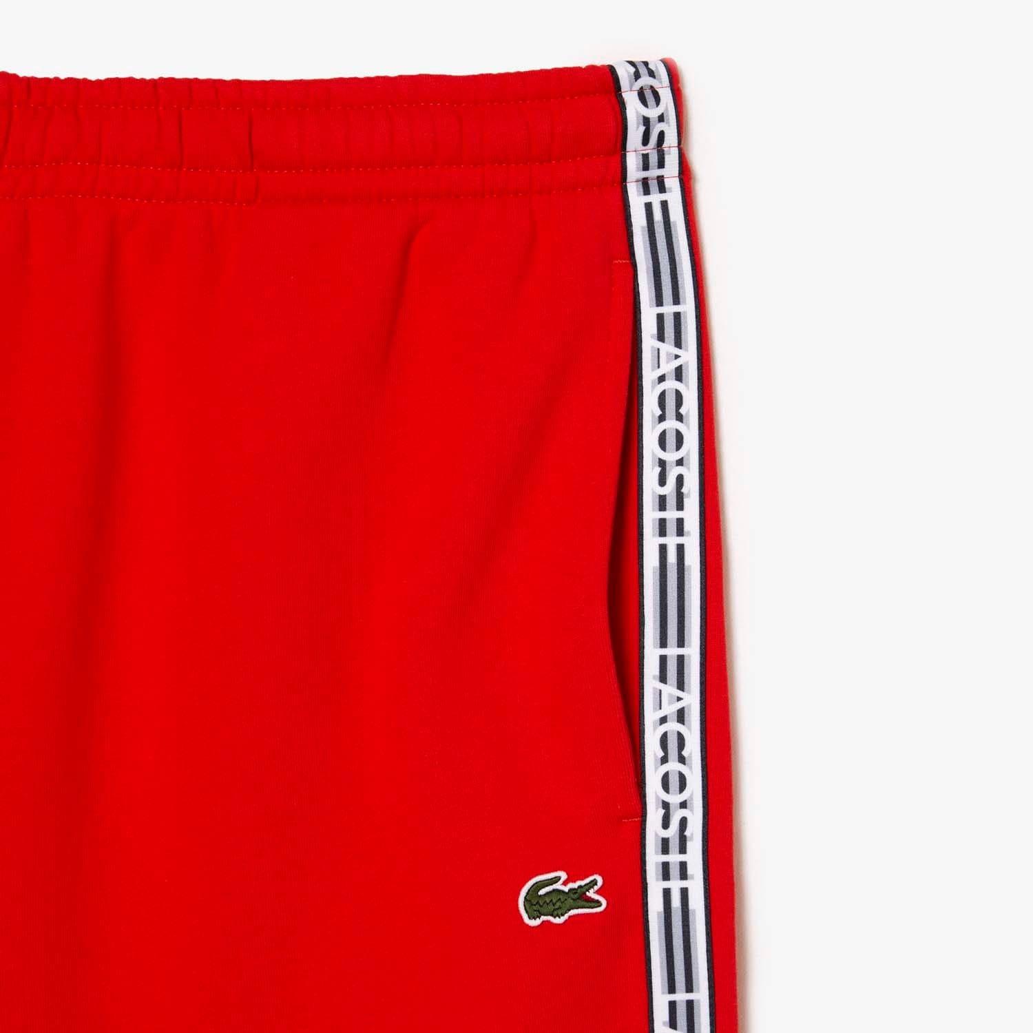 Orange - Lacoste - Cotton Flannel Jogger Shorts - 5