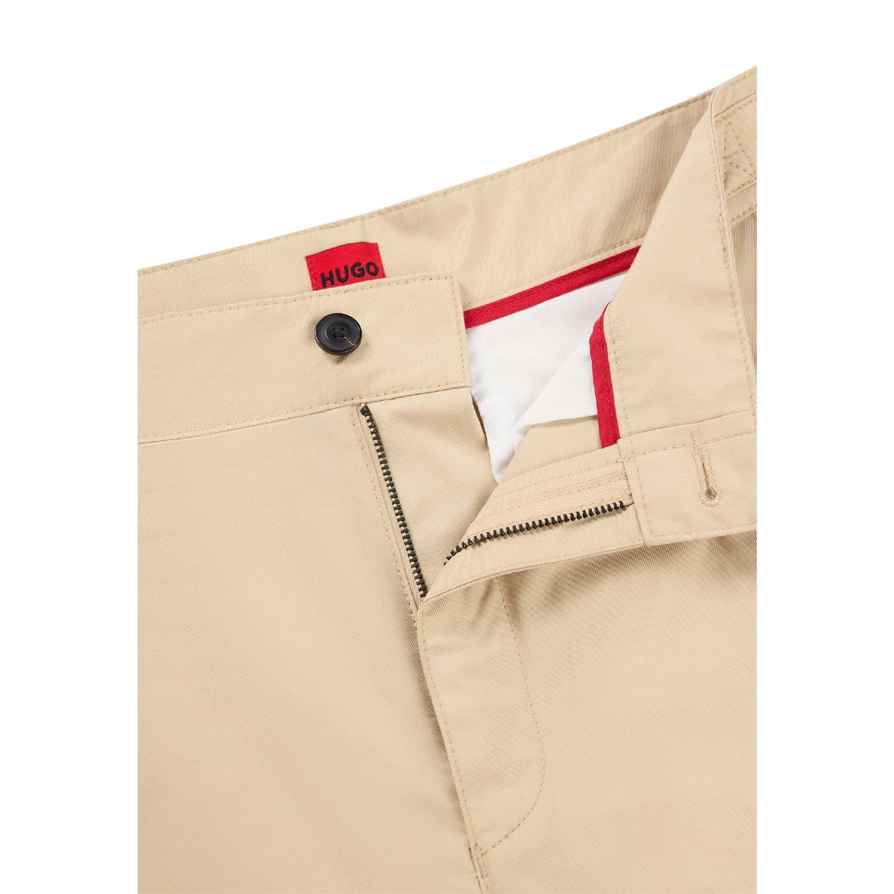Beige - Hugo - Renar252 Relaxed Fit Trousers - 4